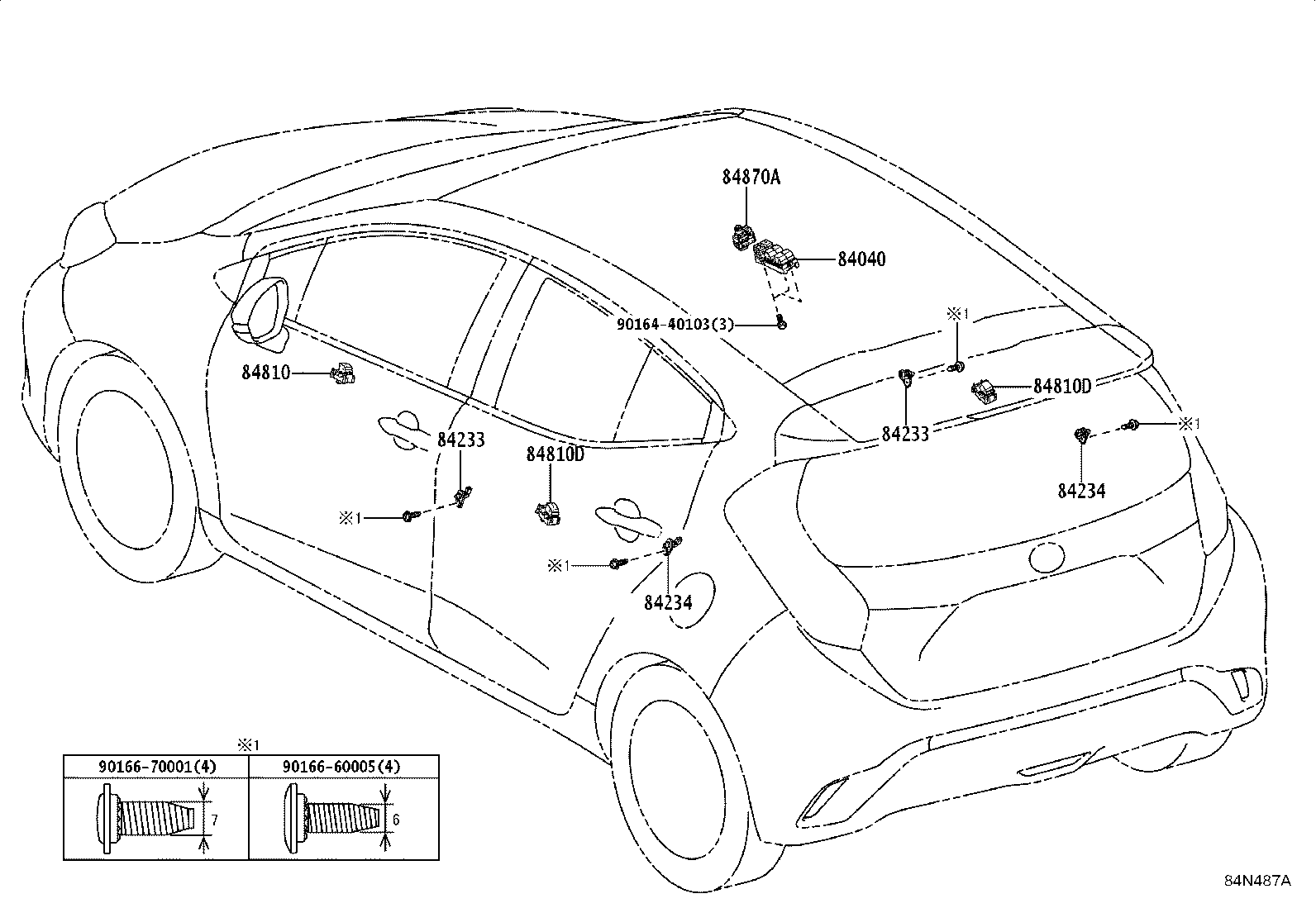 84332-52190 SWITCH ASSY, HAZARD WARNING SIGNAL product image