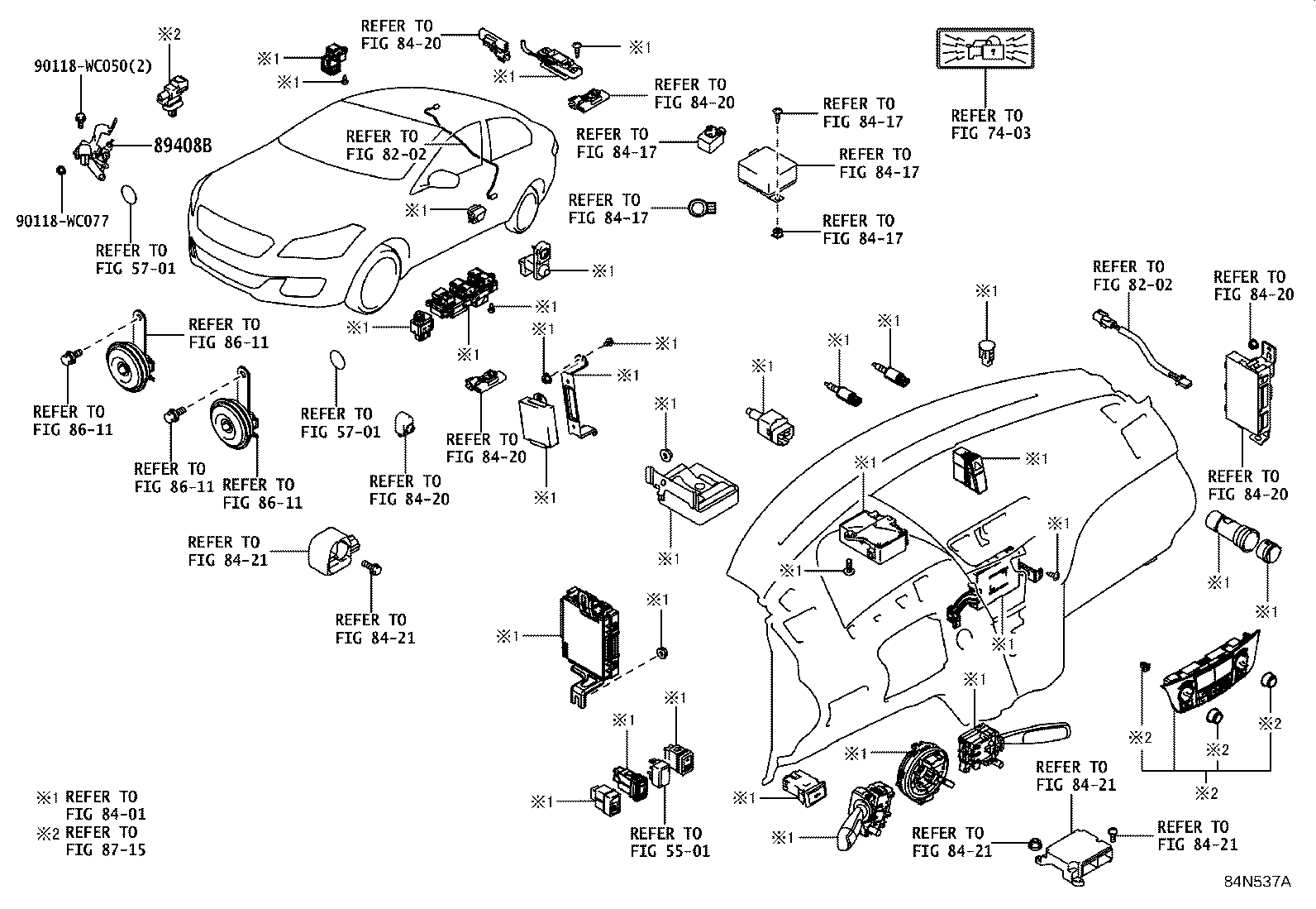 89407-WC001 SENSOR SUB-ASSY, HEIGHT CONTROL, REAR product image