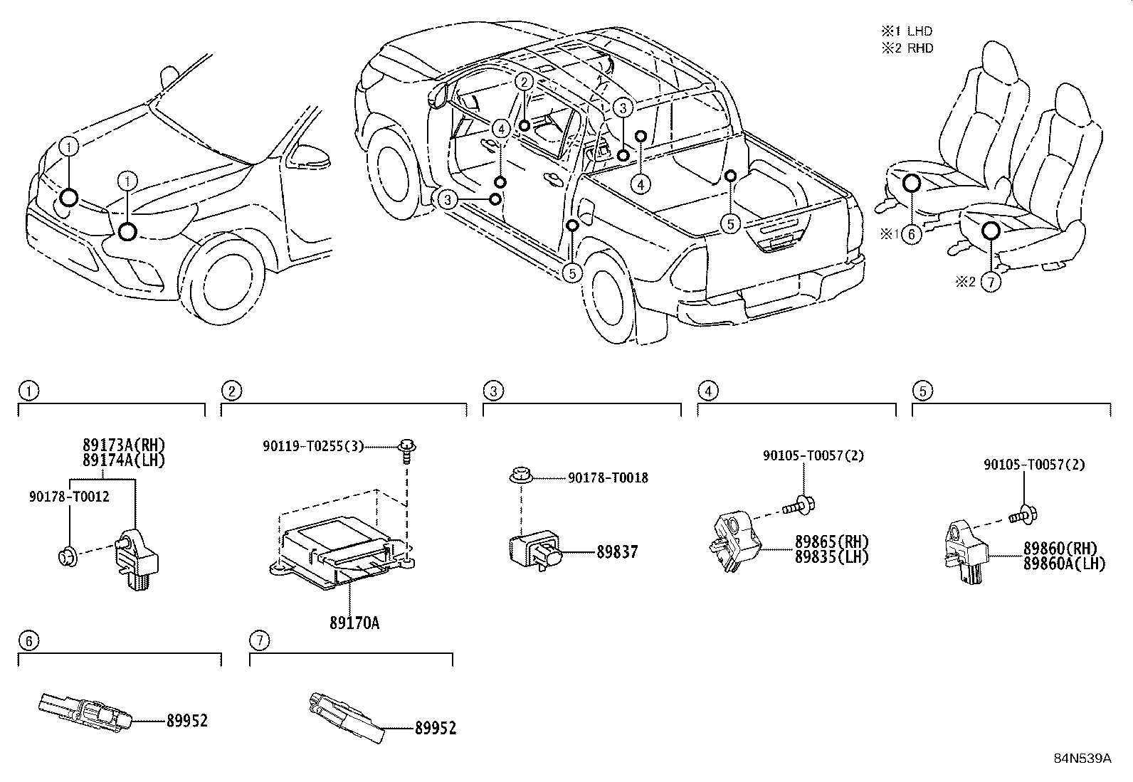 89170-0KK00 COMPUTER ASSY, AIR BAG product image