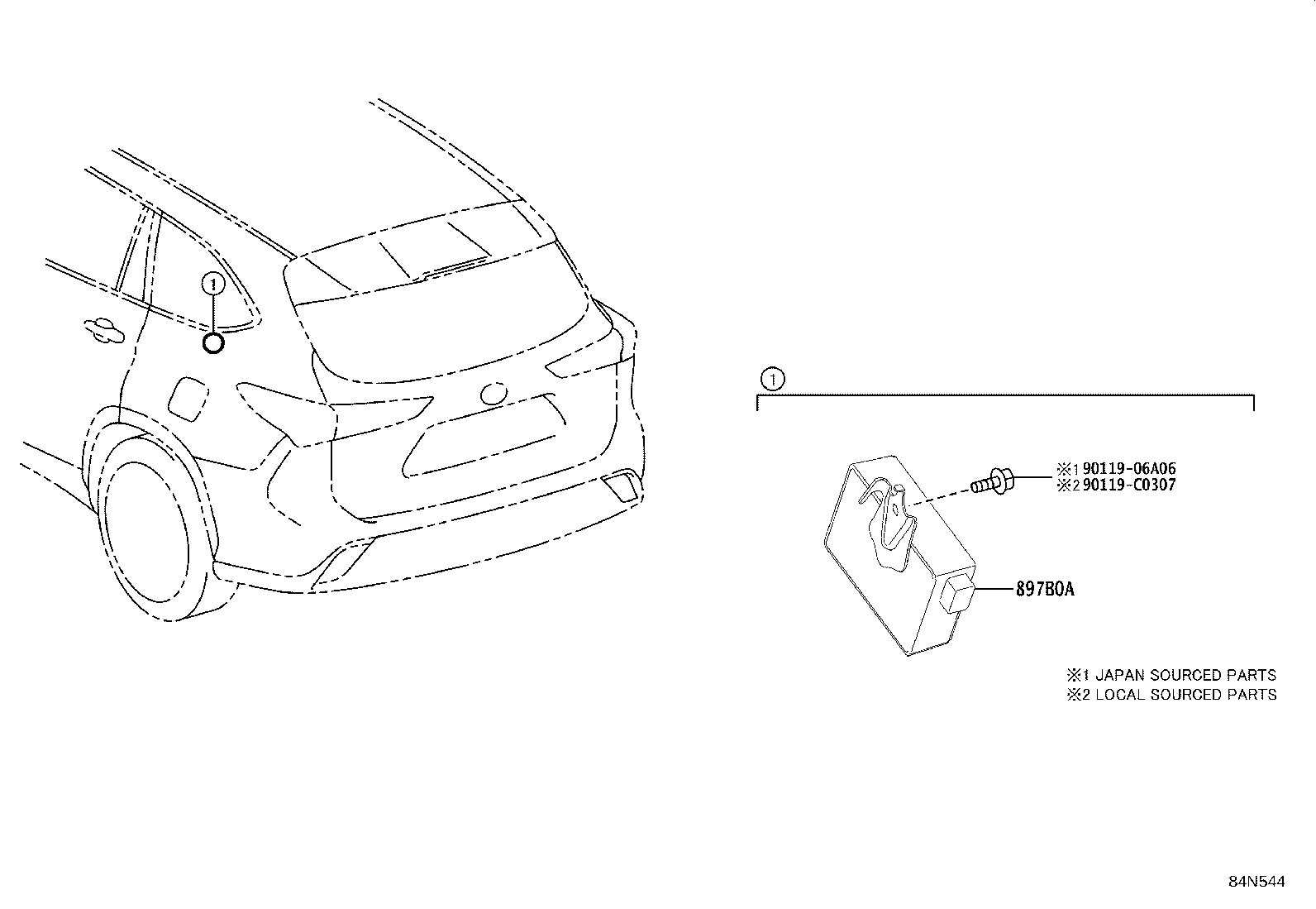 897B0-0E330 RECEIVER ASSY, ELECTRICAL KEY & TPMS product image