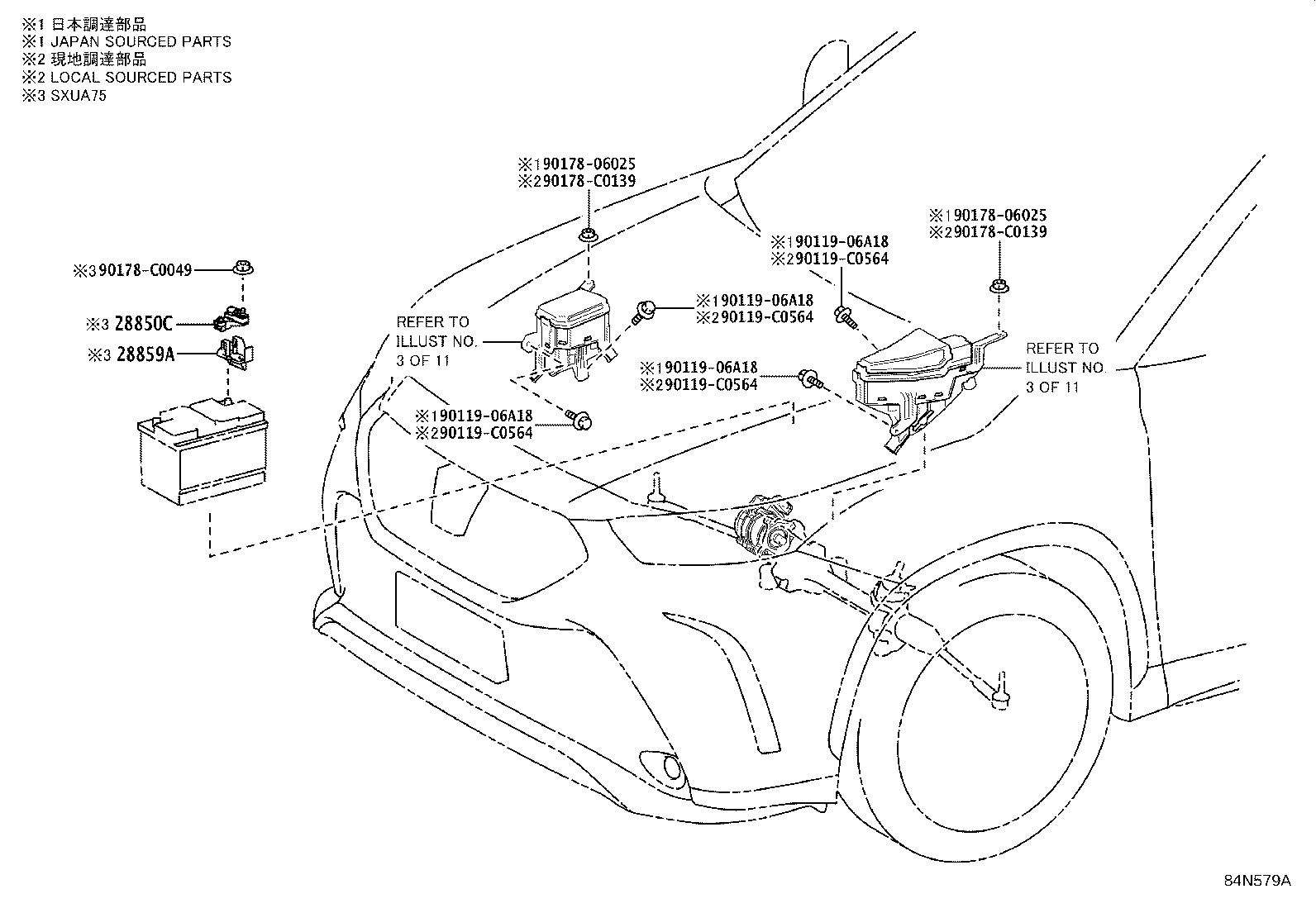 28859-F0340 HOLDER, BATTERY CURRENT SENSOR product image