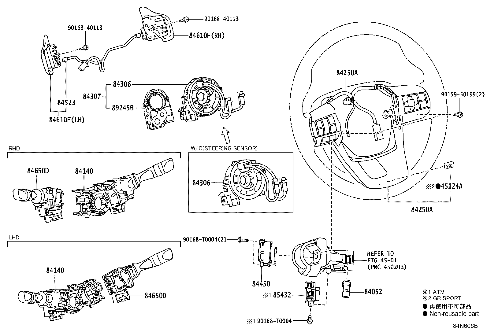 84040-0K102 MASTER SWITCH ASSY, POWER WINDOW REGULATOR product image