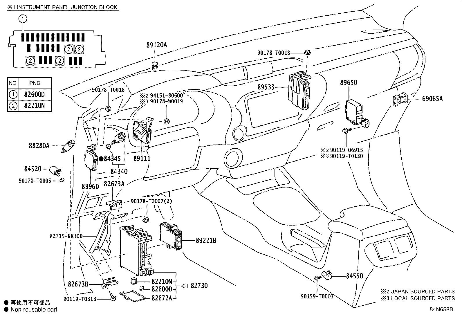 84040-71020 MASTER SWITCH ASSY, POWER WINDOW REGULATOR product image