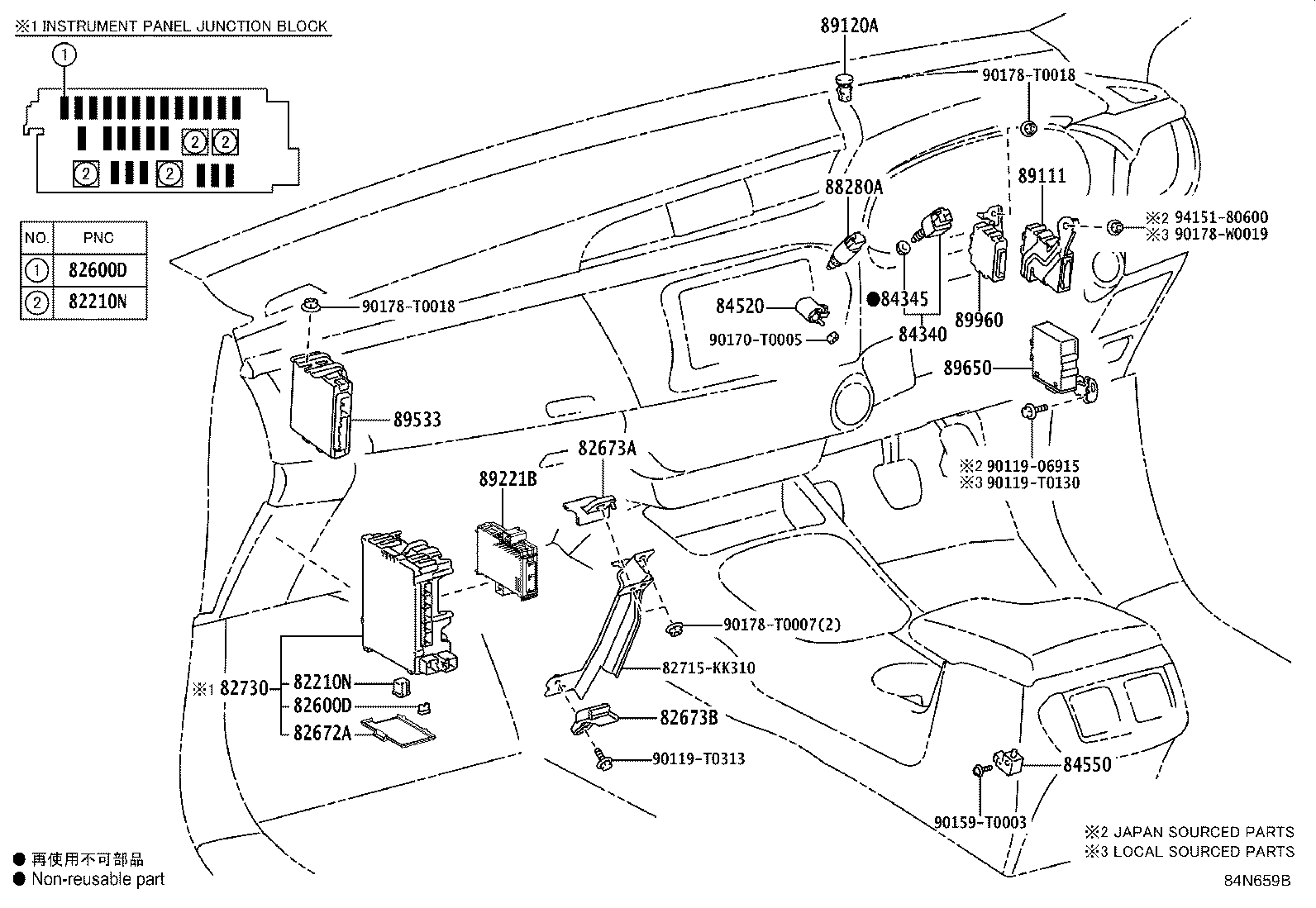 84040-71020 MASTER SWITCH ASSY, POWER WINDOW REGULATOR product image