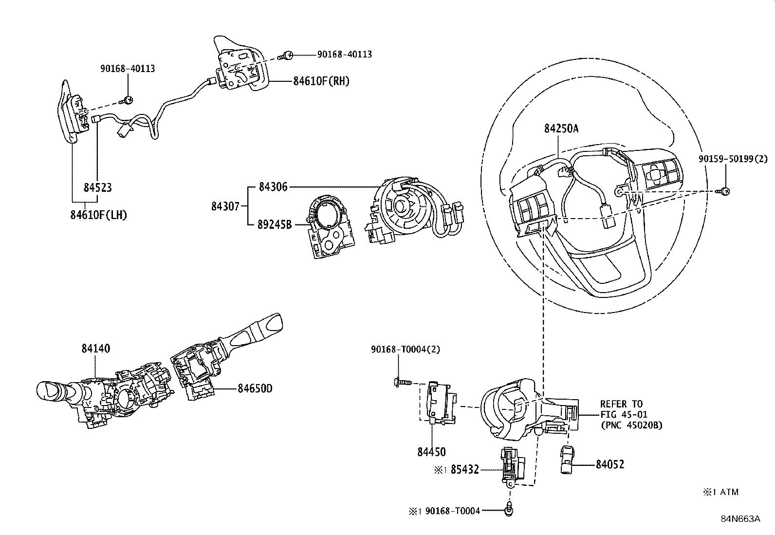 84040-71020 MASTER SWITCH ASSY, POWER WINDOW REGULATOR product image