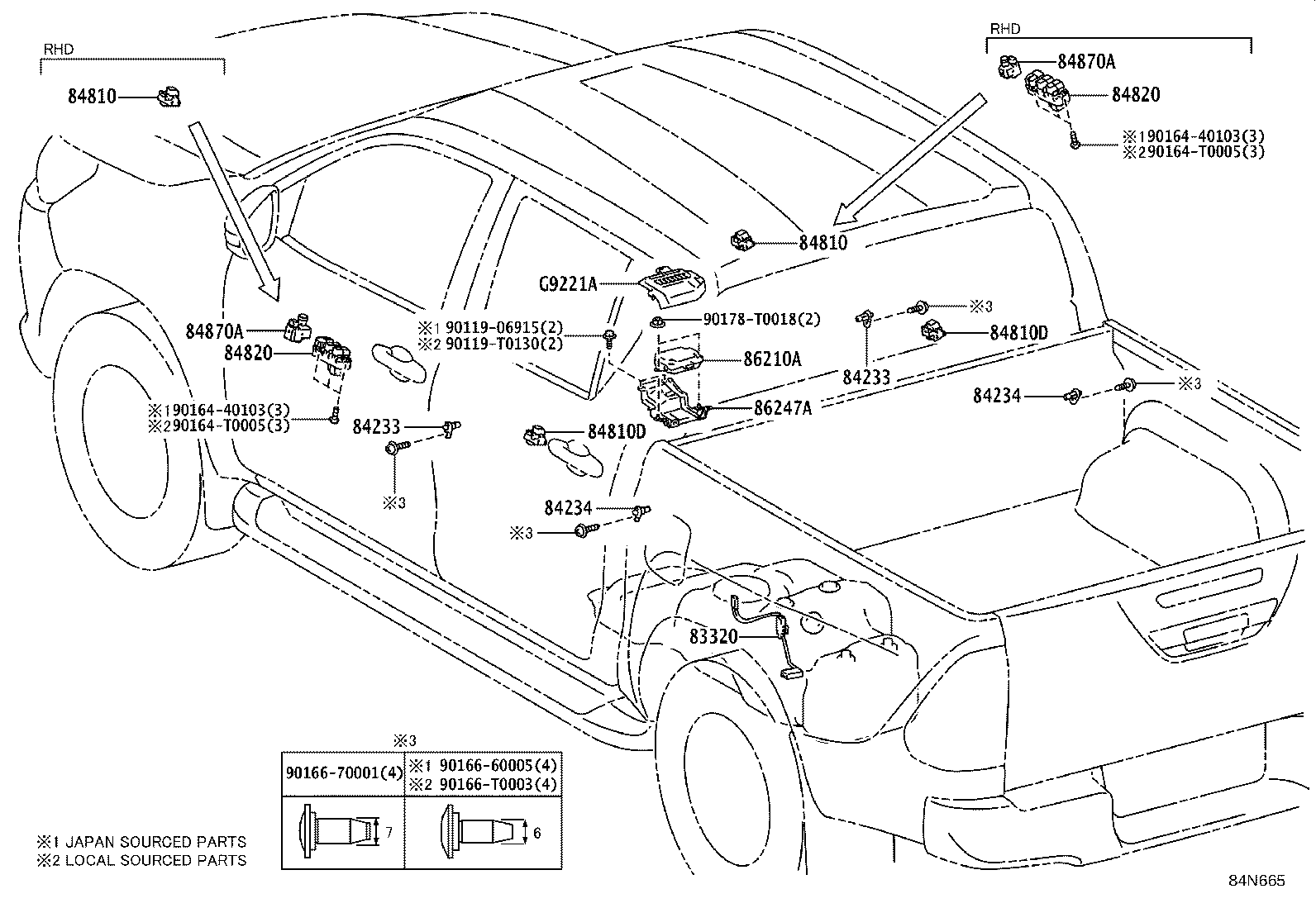 84040-71020 MASTER SWITCH ASSY, POWER WINDOW REGULATOR product image