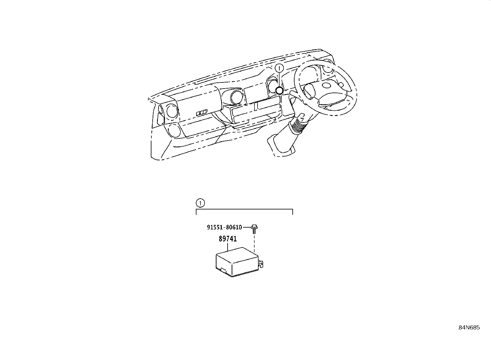 89741-25031 RECEIVER, DOOR CONTROL product image