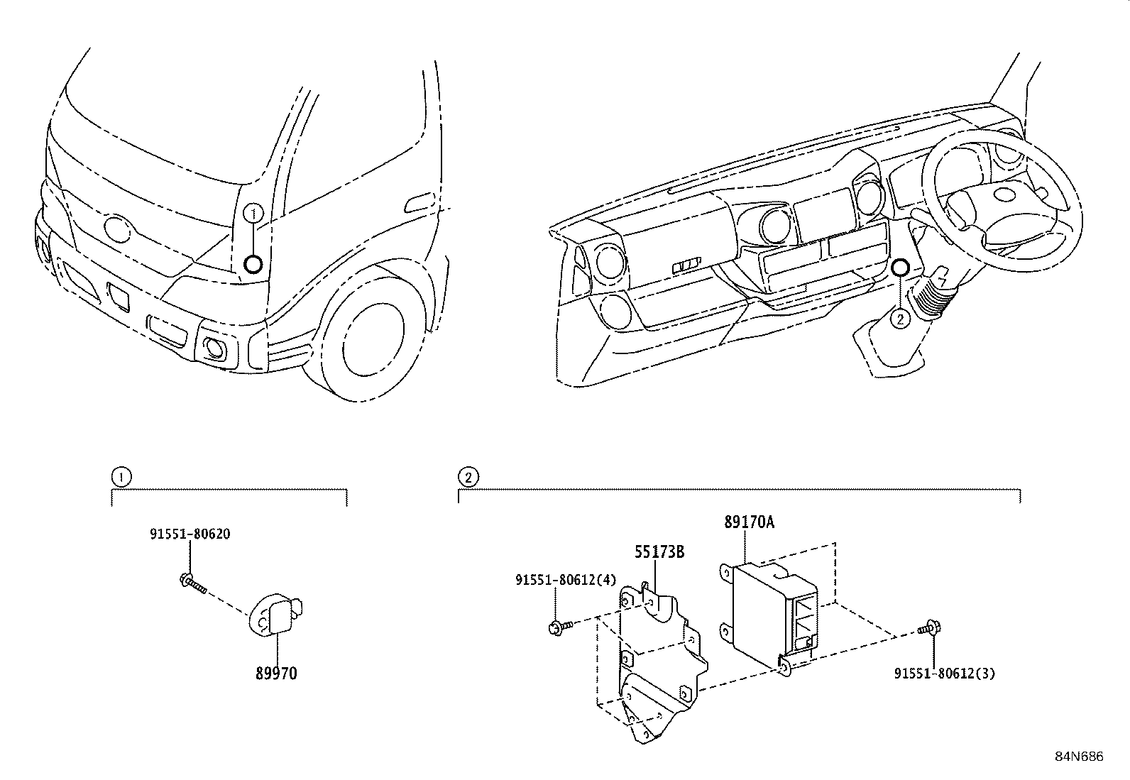 89170-25040 COMPUTER ASSY, AIR BAG product image
