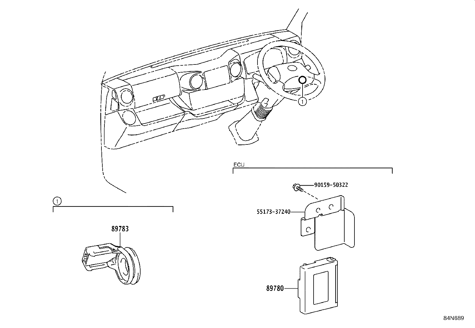 89780-25040 COMPUTER ASSY, TRANSPONDER KEY product image