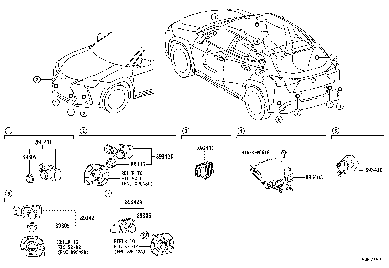 Toyota 89340-76160 COMPUTER ASSY, CLEARANCE WARNING