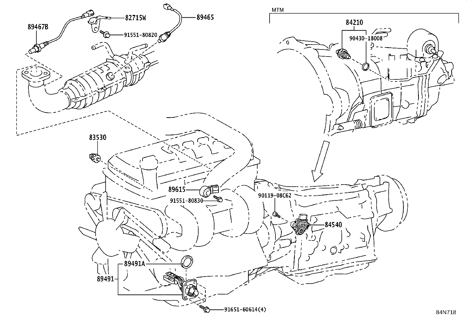 84140-25100 SWITCH ASSY, HEADLAMP DIMMER product image