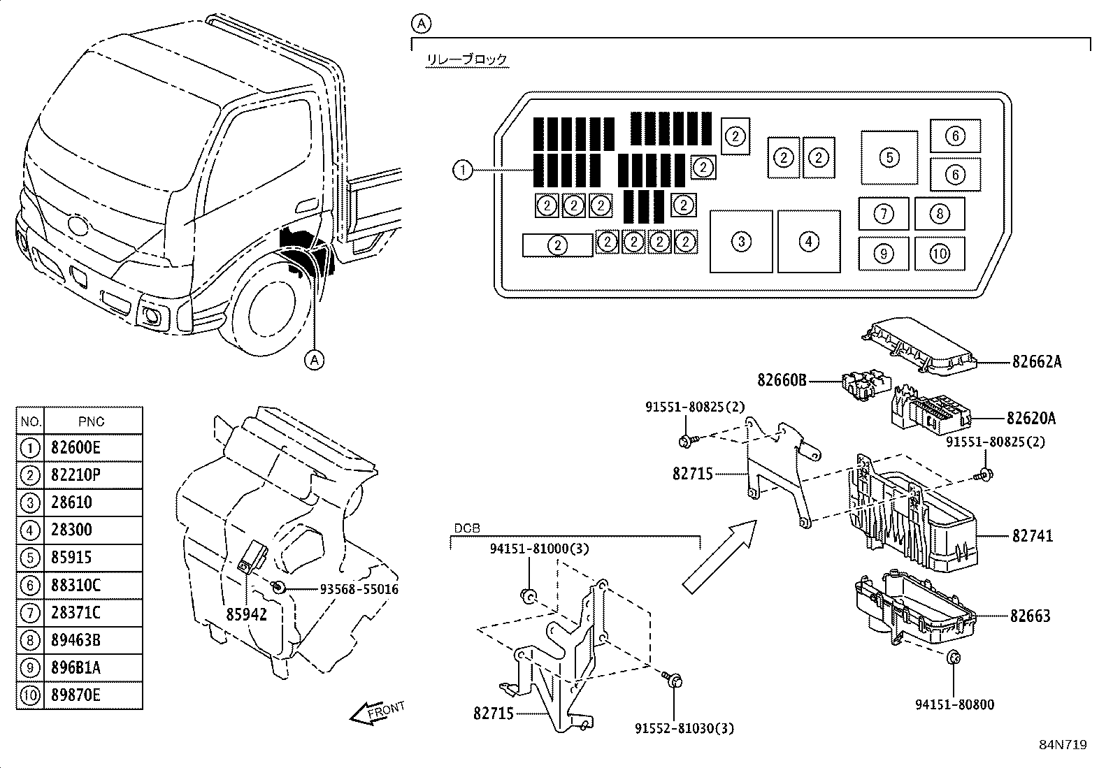 84140-25100 SWITCH ASSY, HEADLAMP DIMMER product image