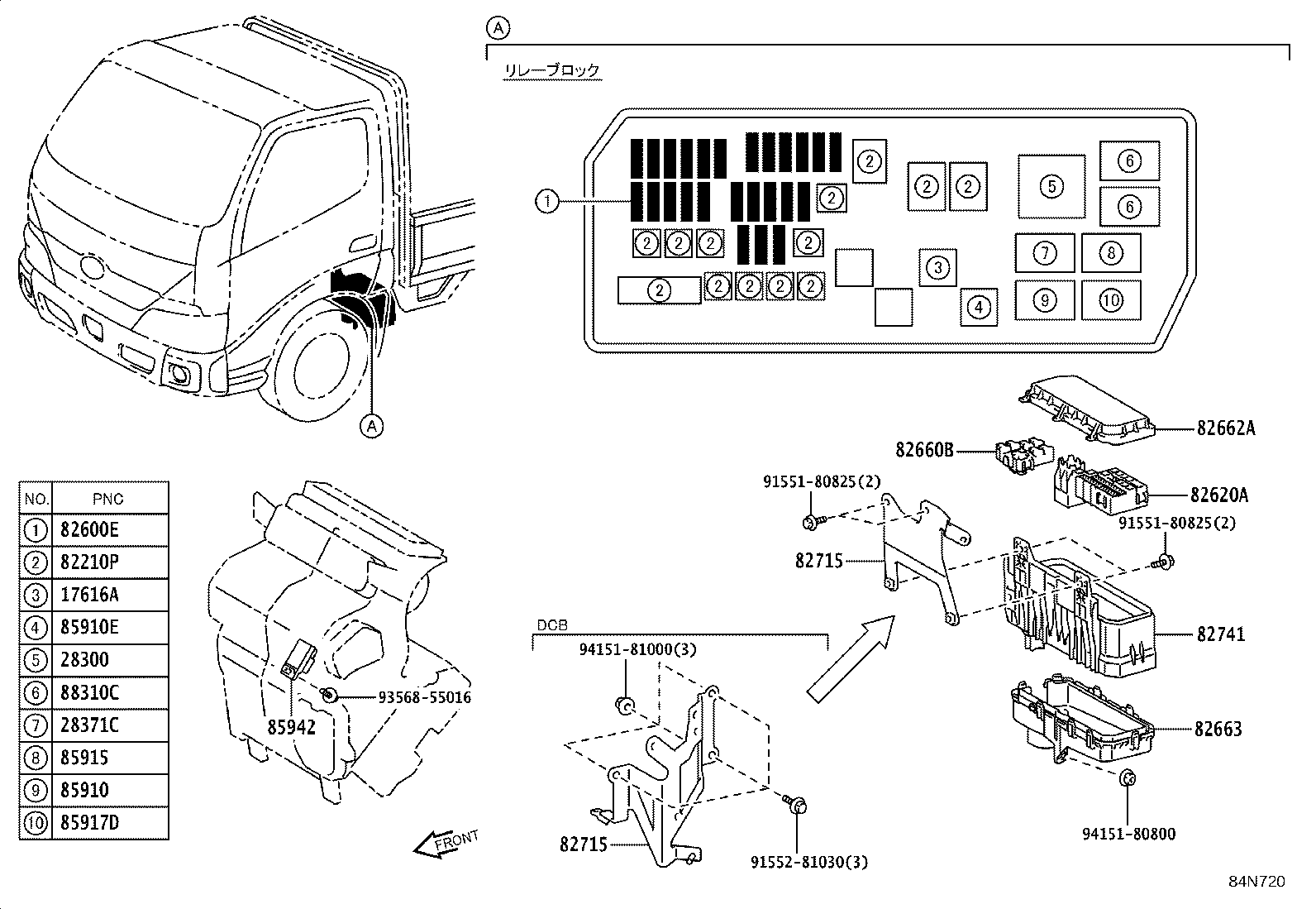 84140-25100 SWITCH ASSY, HEADLAMP DIMMER product image