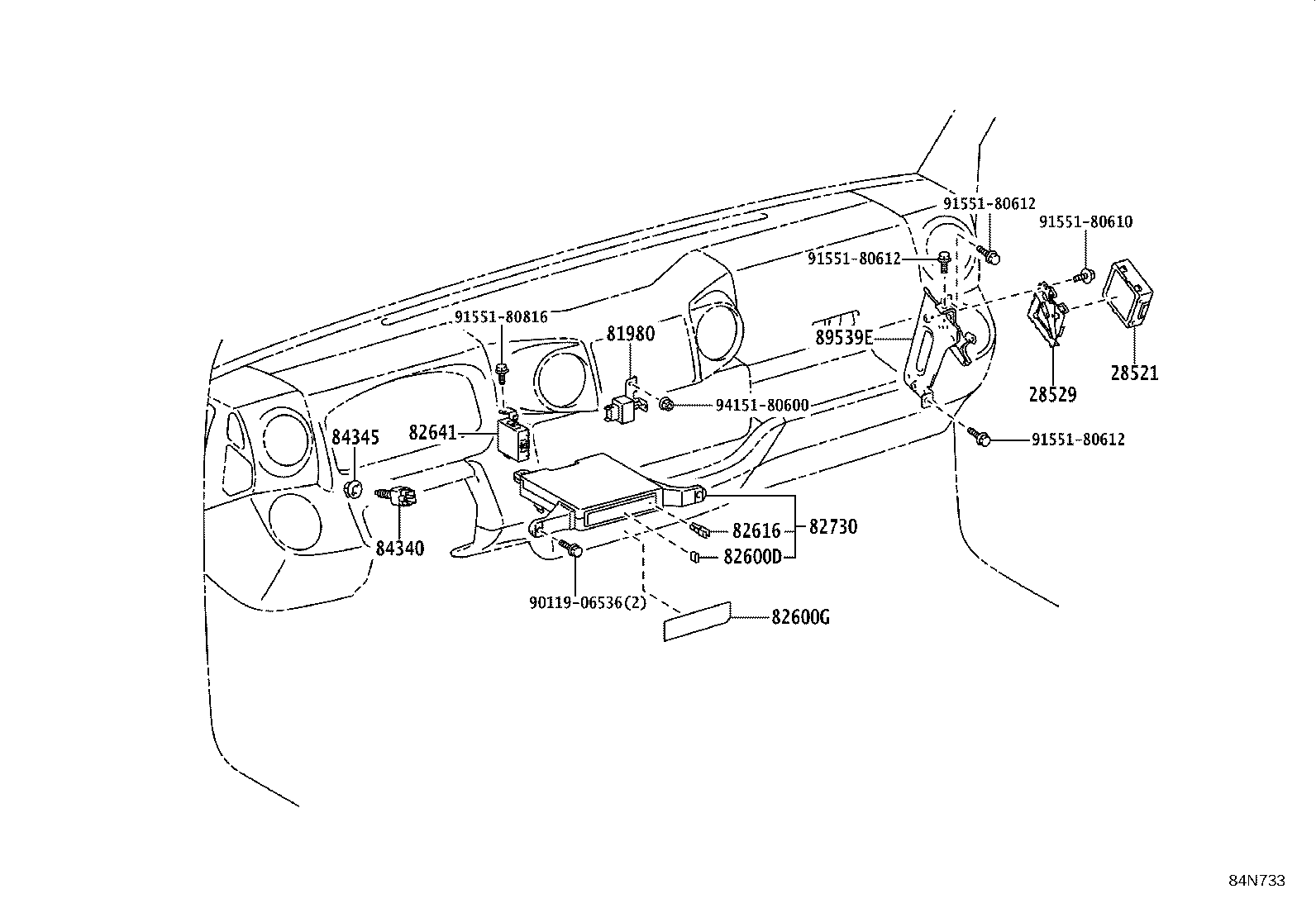 46453-25100 BRACKET, HOLDER product image