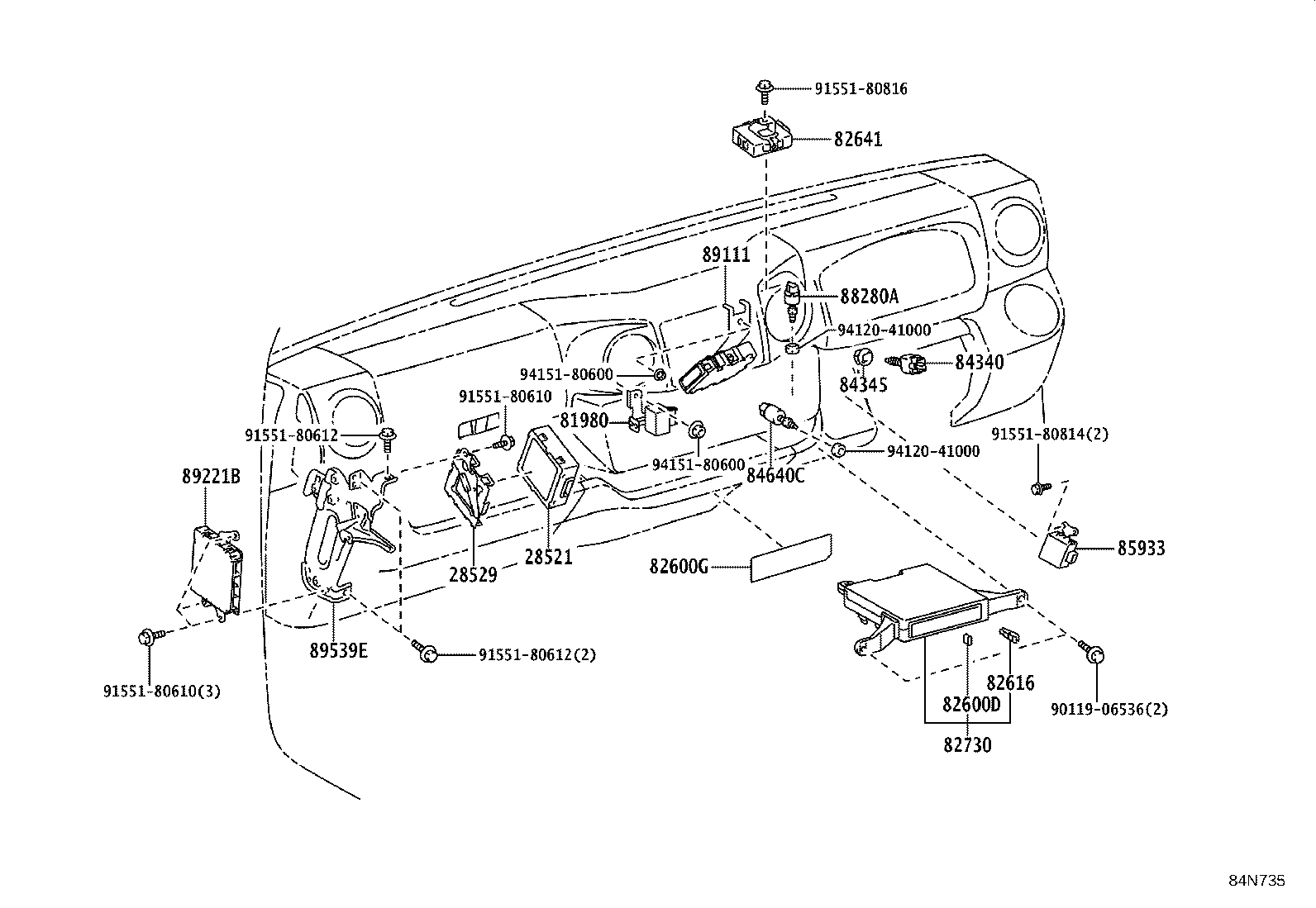 46453-25100 BRACKET, HOLDER product image
