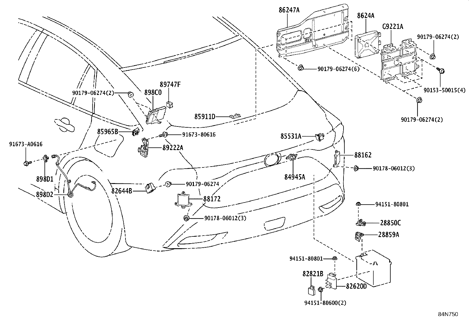 8924B-30010 SENSOR, STEERING product image