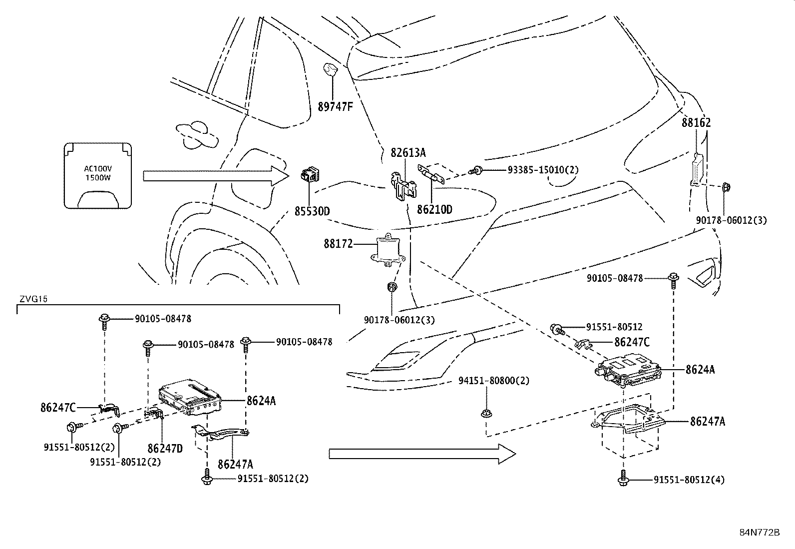 82730-16170 BLOCK ASSY, INSTRUMENT PANEL JUNCTION product image