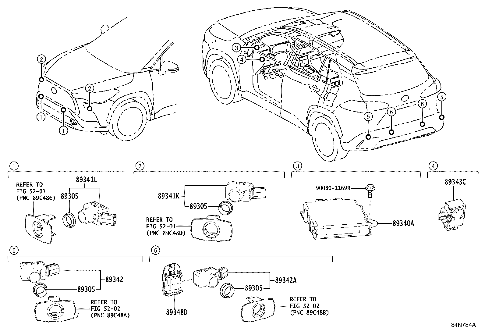 Toyota 89341-K0060-49 SENSOR, ULTRASONIC, FRONT CORNER