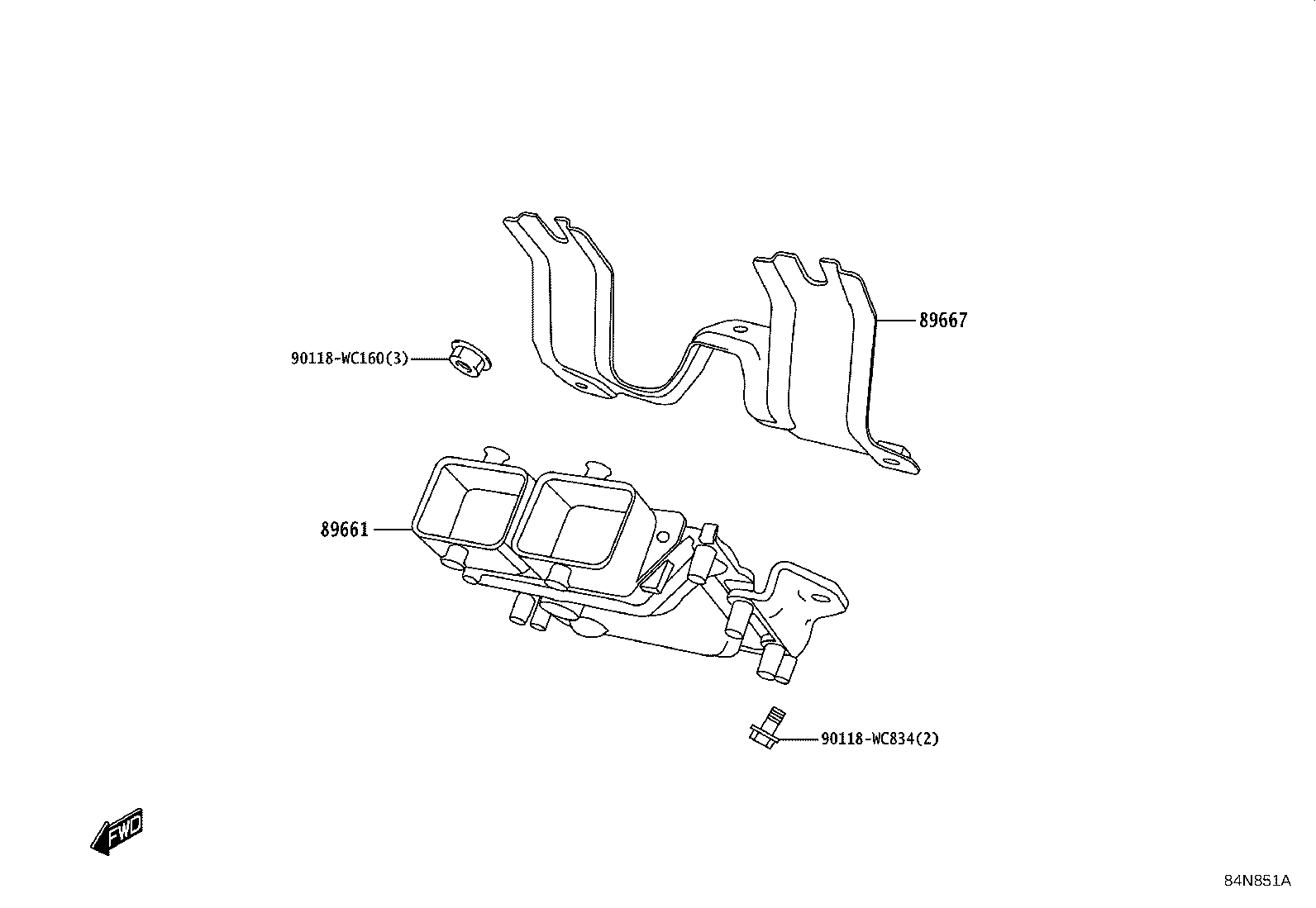 89667-WC003 BRACKET, ENGINE CONTROL COMPUTER product image