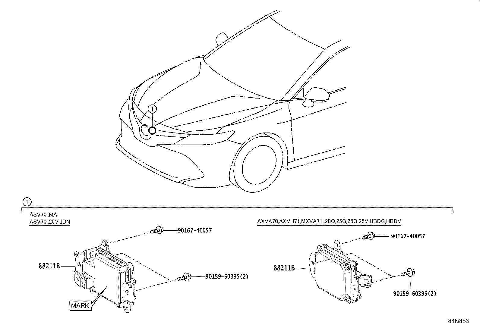88210-06010 SENSOR ASSY, MILLIMETER WAVE RADAR product image