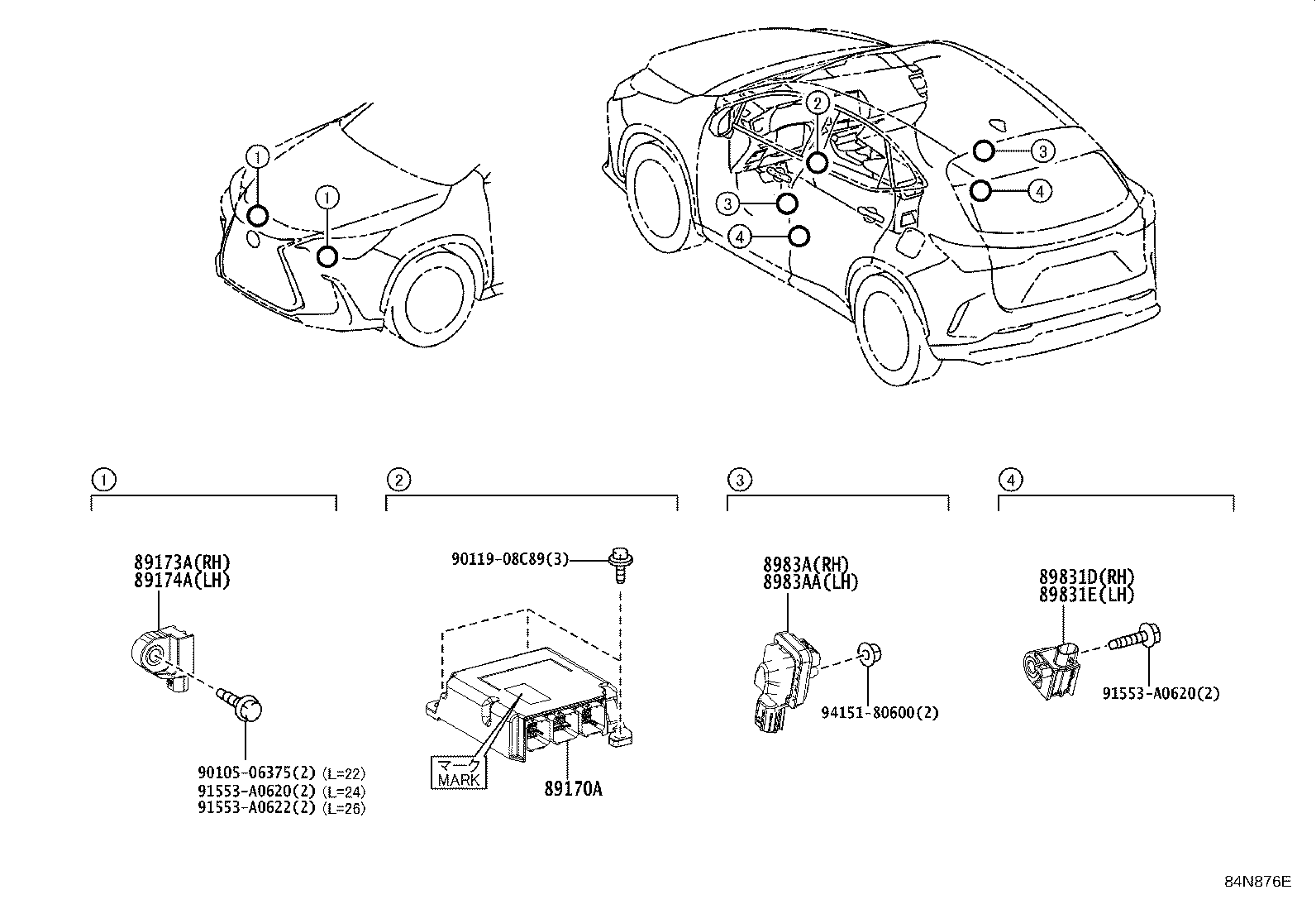 89170-78340 COMPUTER ASSY, AIR BAG product image