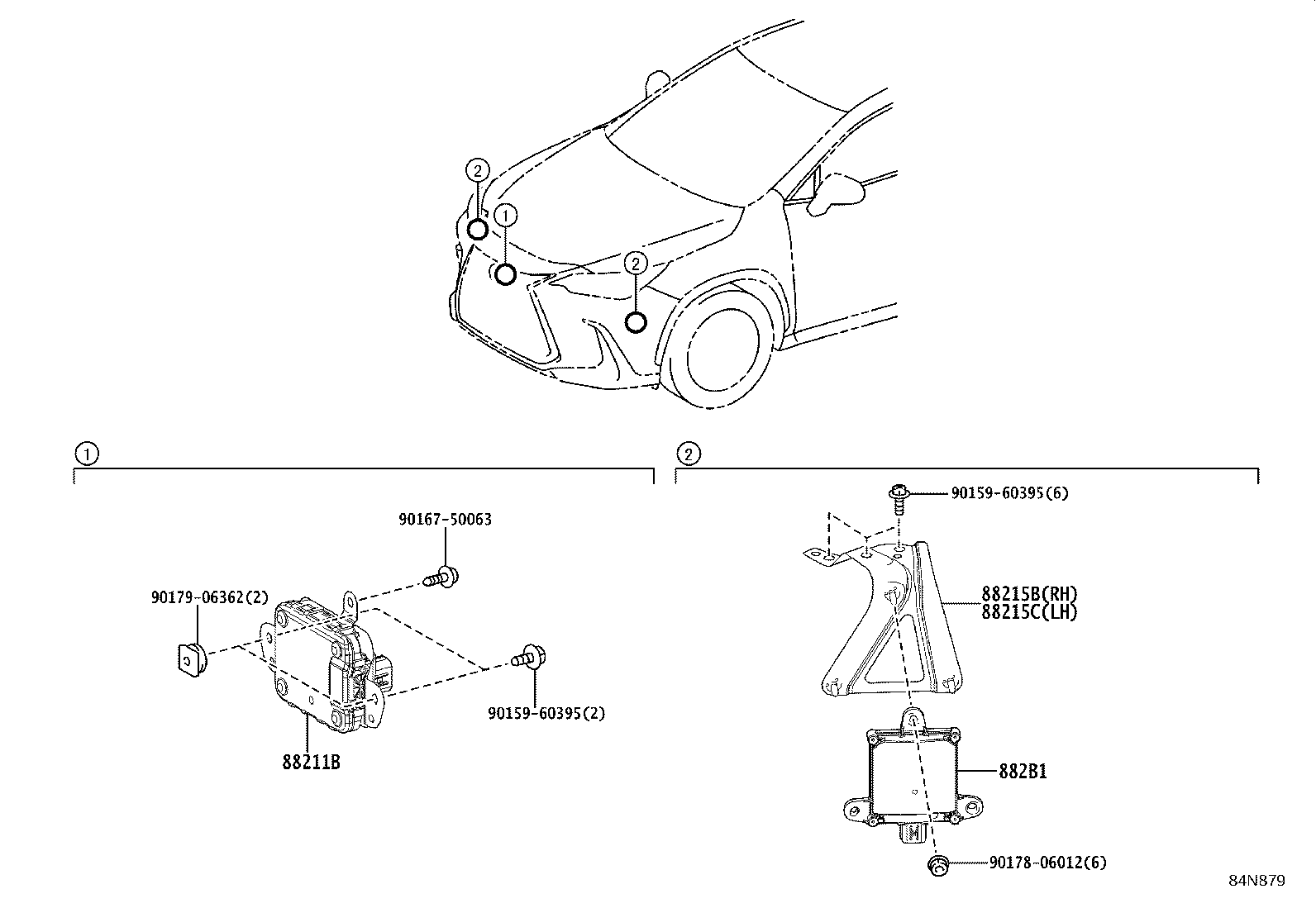 88210-78020 SENSOR ASSY, MILLIMETER WAVE RADAR product image