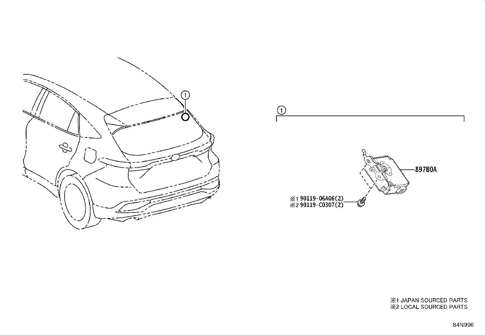 897B0-0E160 RECEIVER ASSY, ELECTRICAL KEY & TPMS product image
