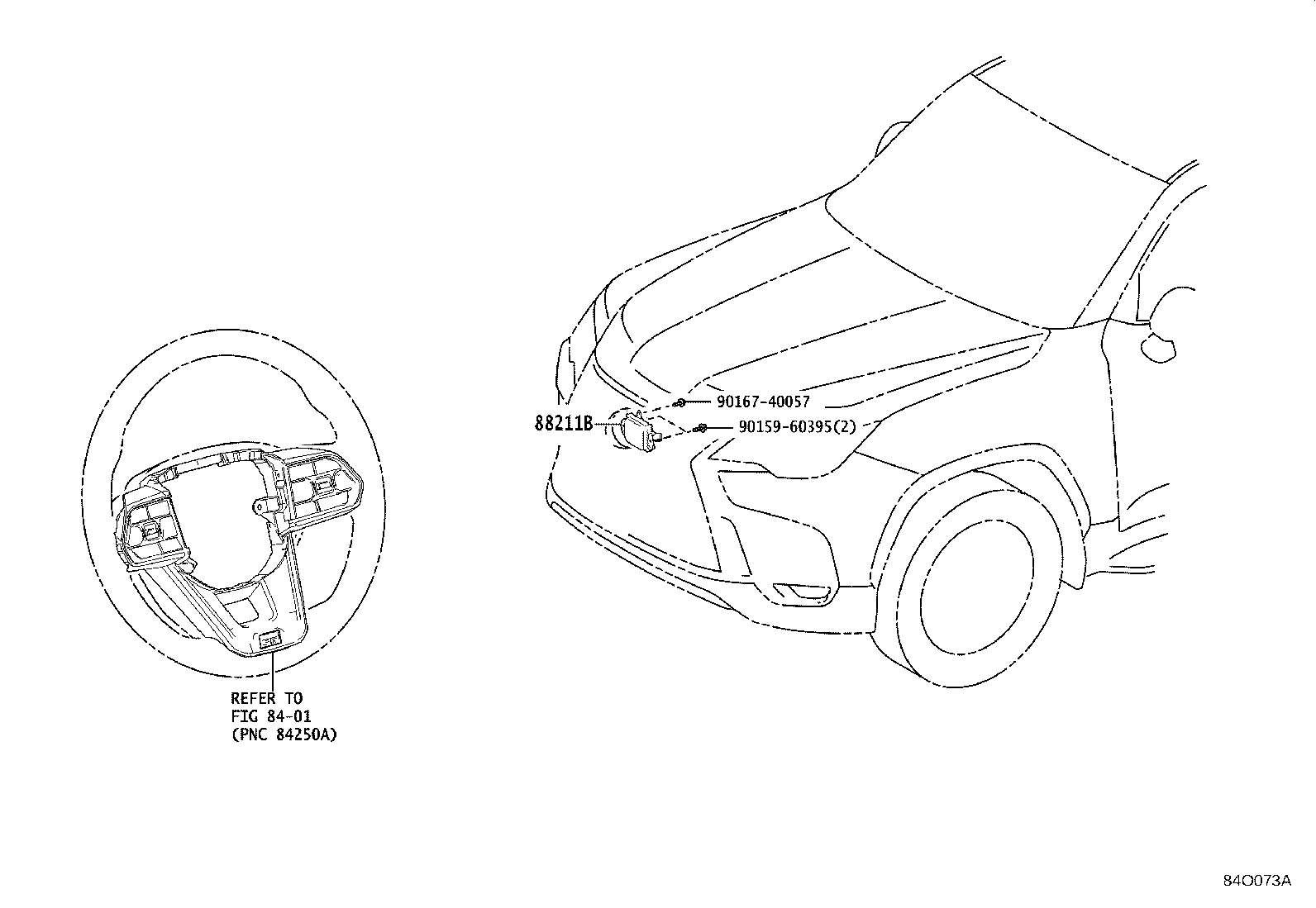 Toyota 88210-60190 SENSOR ASSY, MILLIMETER WAVE RADAR