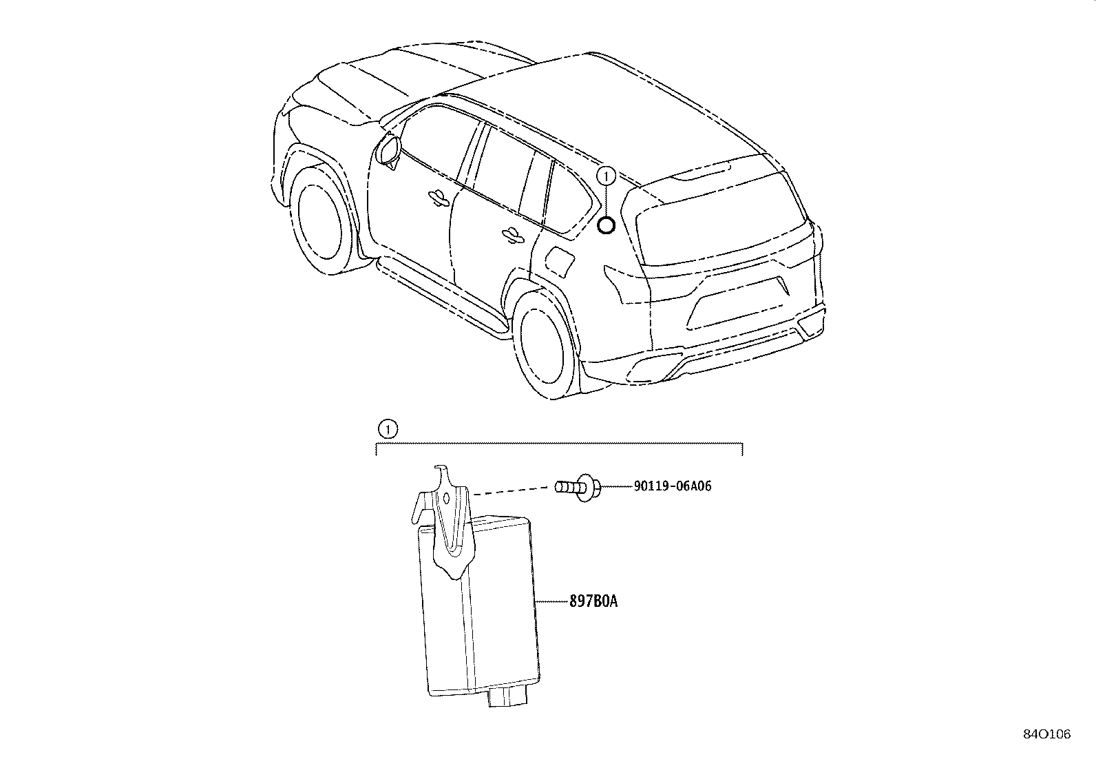 897B0-60360 RECEIVER ASSY, ELECTRICAL KEY & TPMS product image