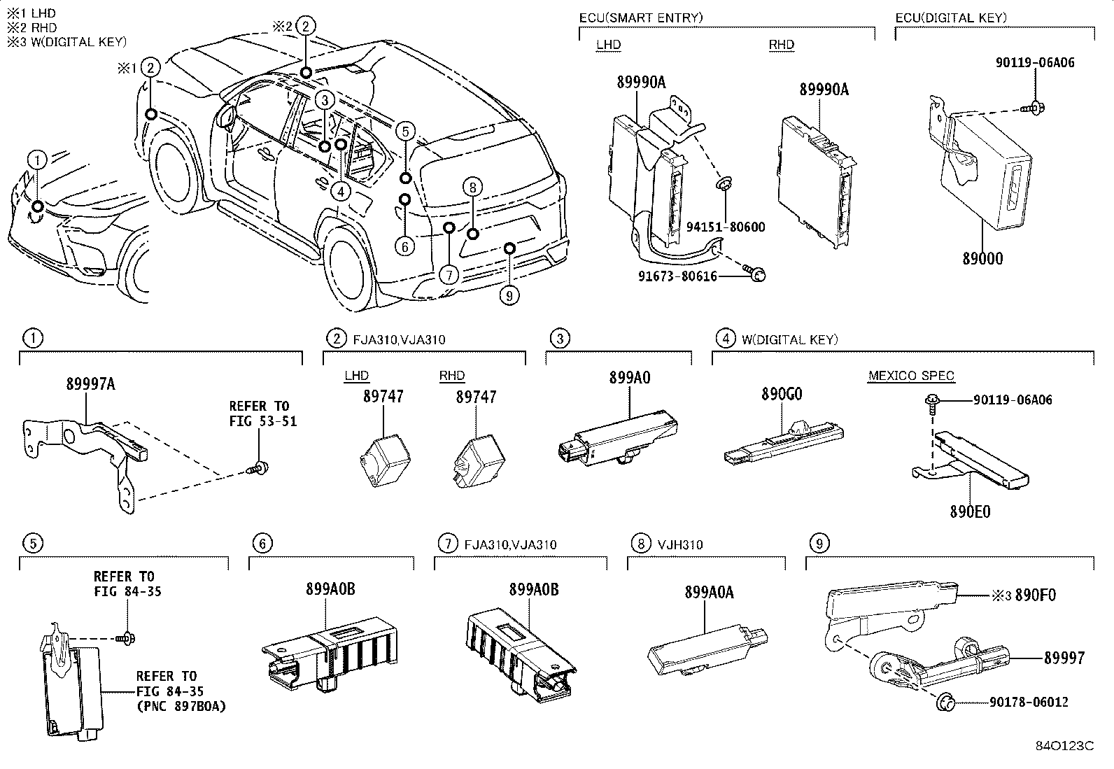 Toyota 899H0-60580 COMPUTER ASSY, SMART KEY