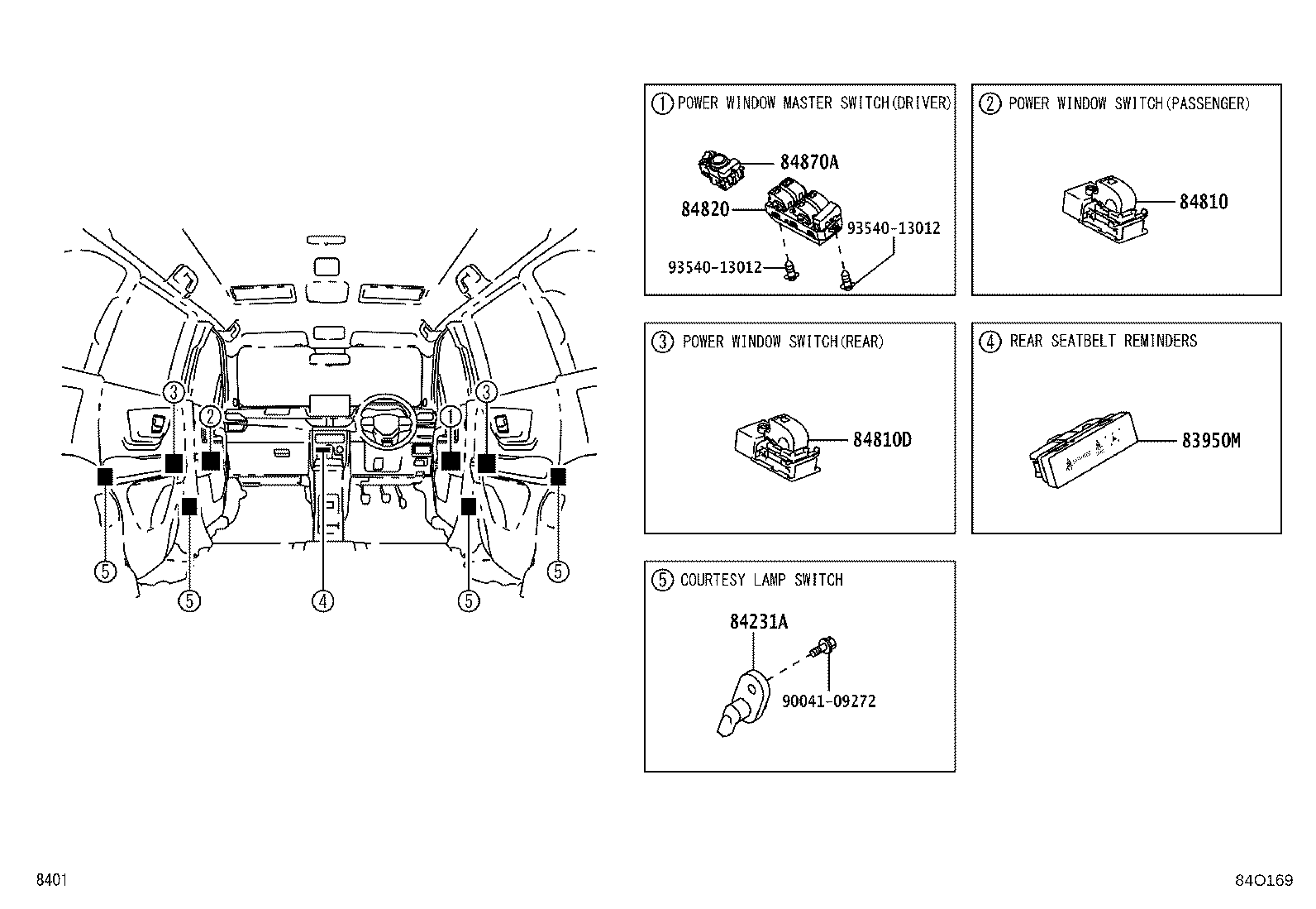 84140-BZ451 SWITCH ASSY, HEADLAMP DIMMER product image
