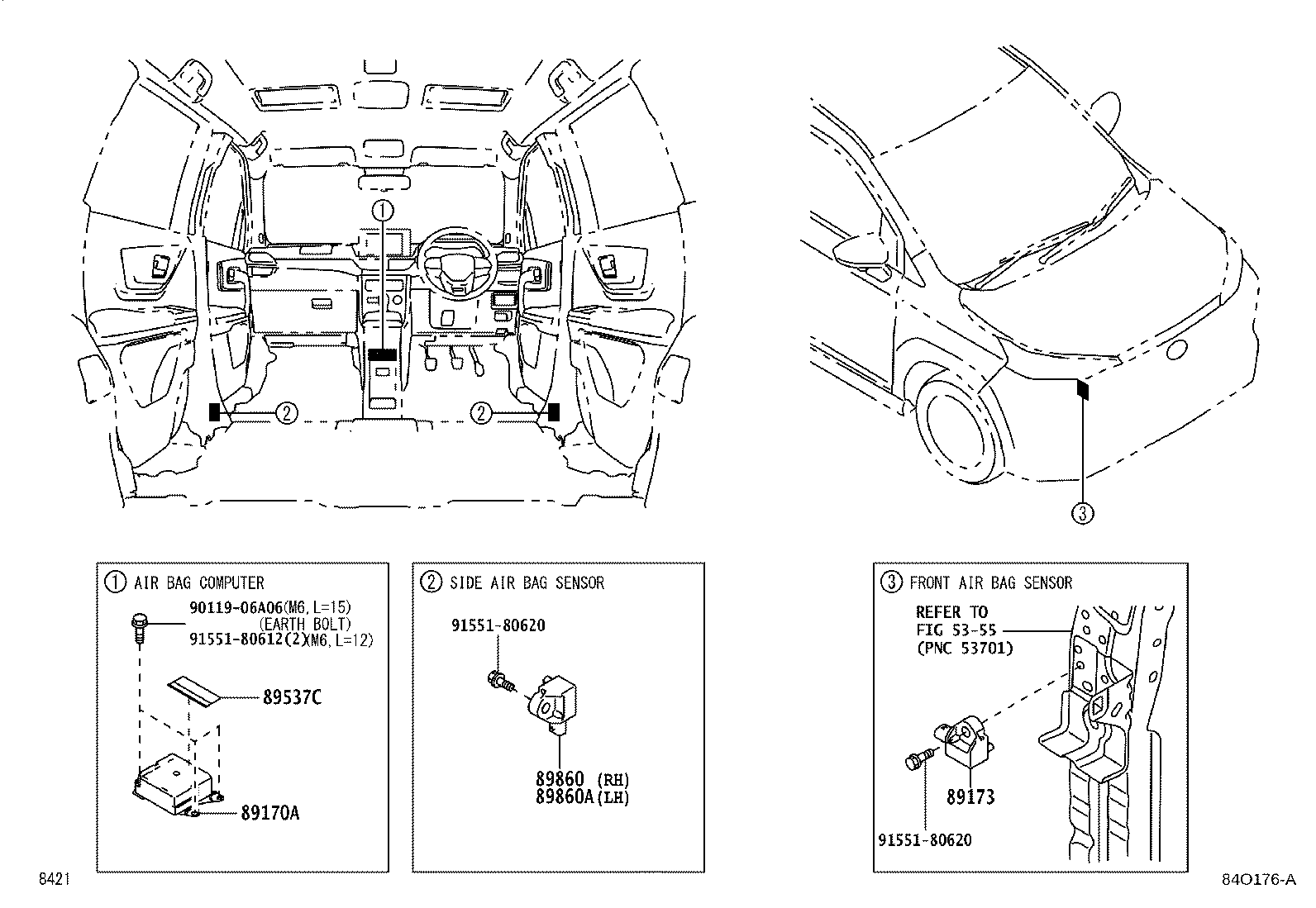 89170-BZ750 COMPUTER ASSY, AIR BAG product image