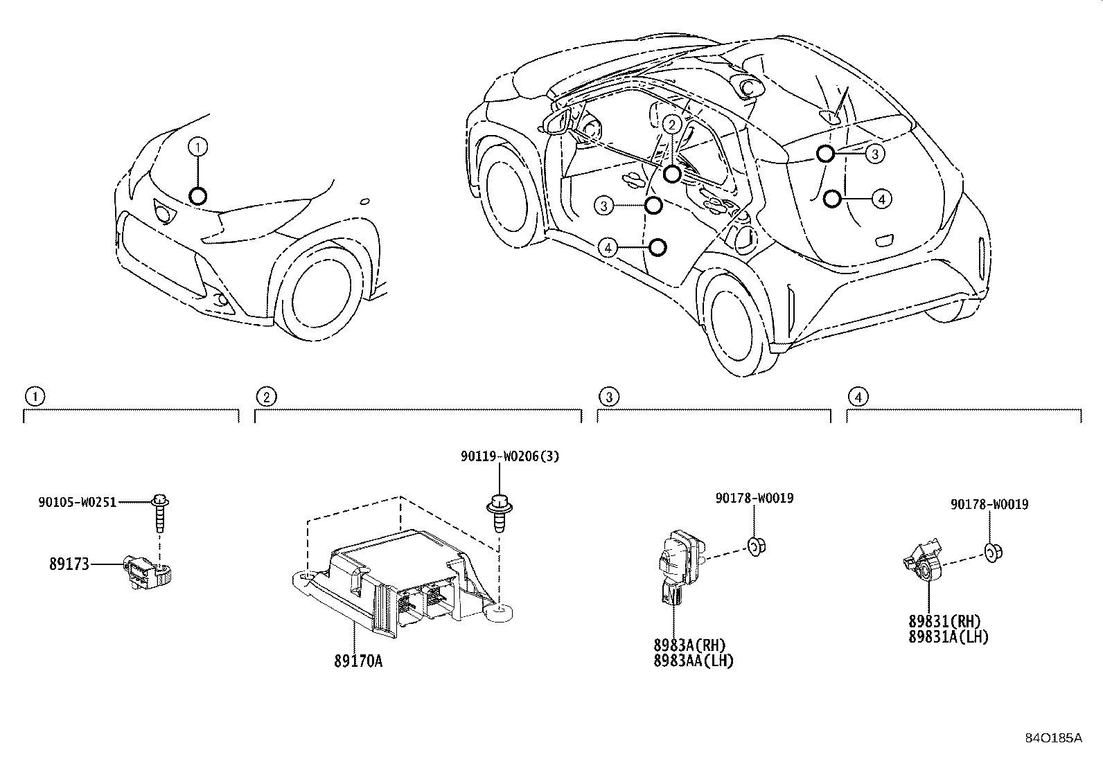 89170-0H240 COMPUTER ASSY, AIR BAG product image