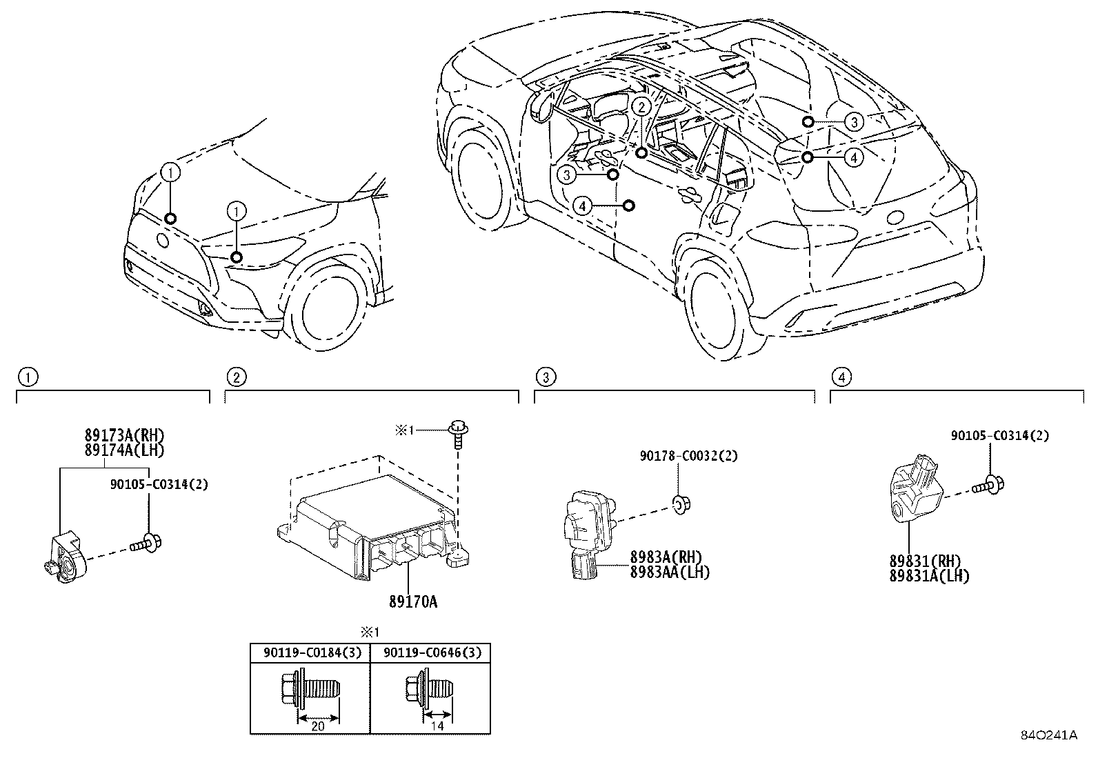 89170-0A220 COMPUTER ASSY, AIR BAG product image