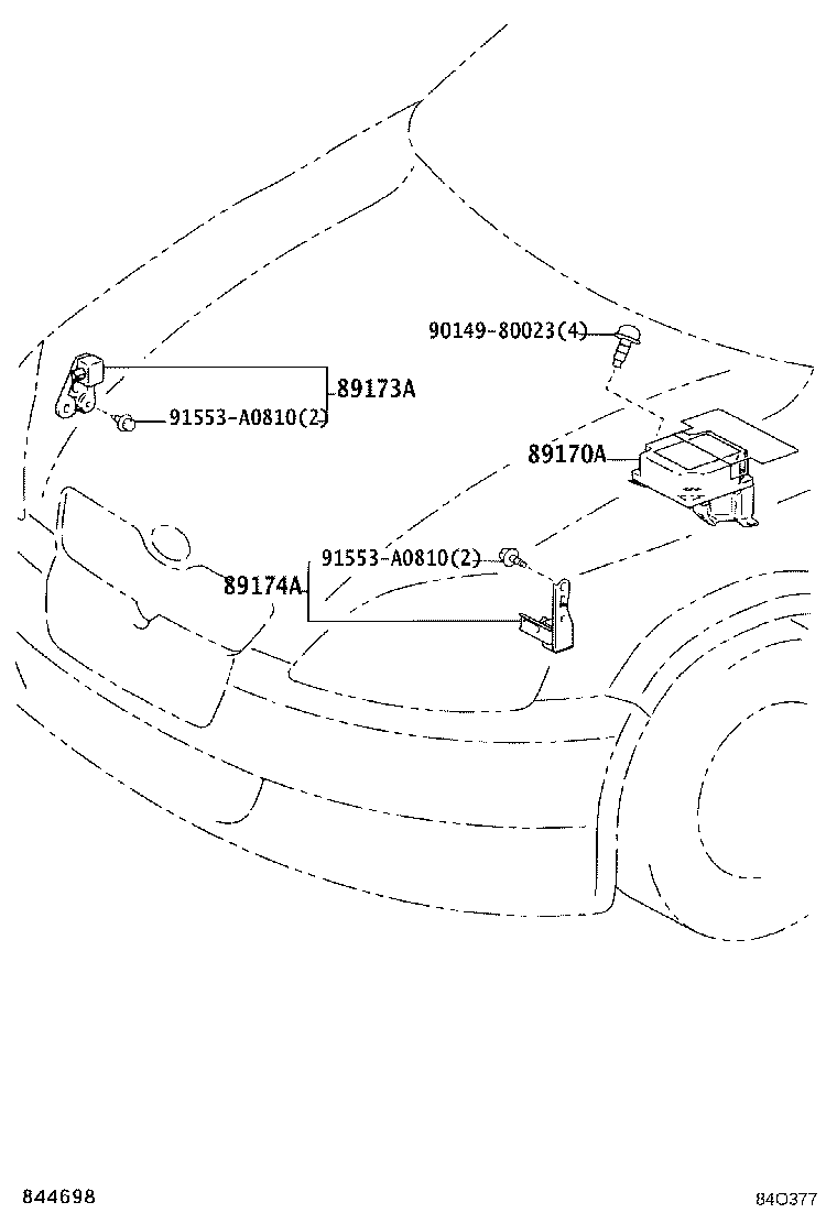 89170-52520 COMPUTER ASSY, AIR BAG product image