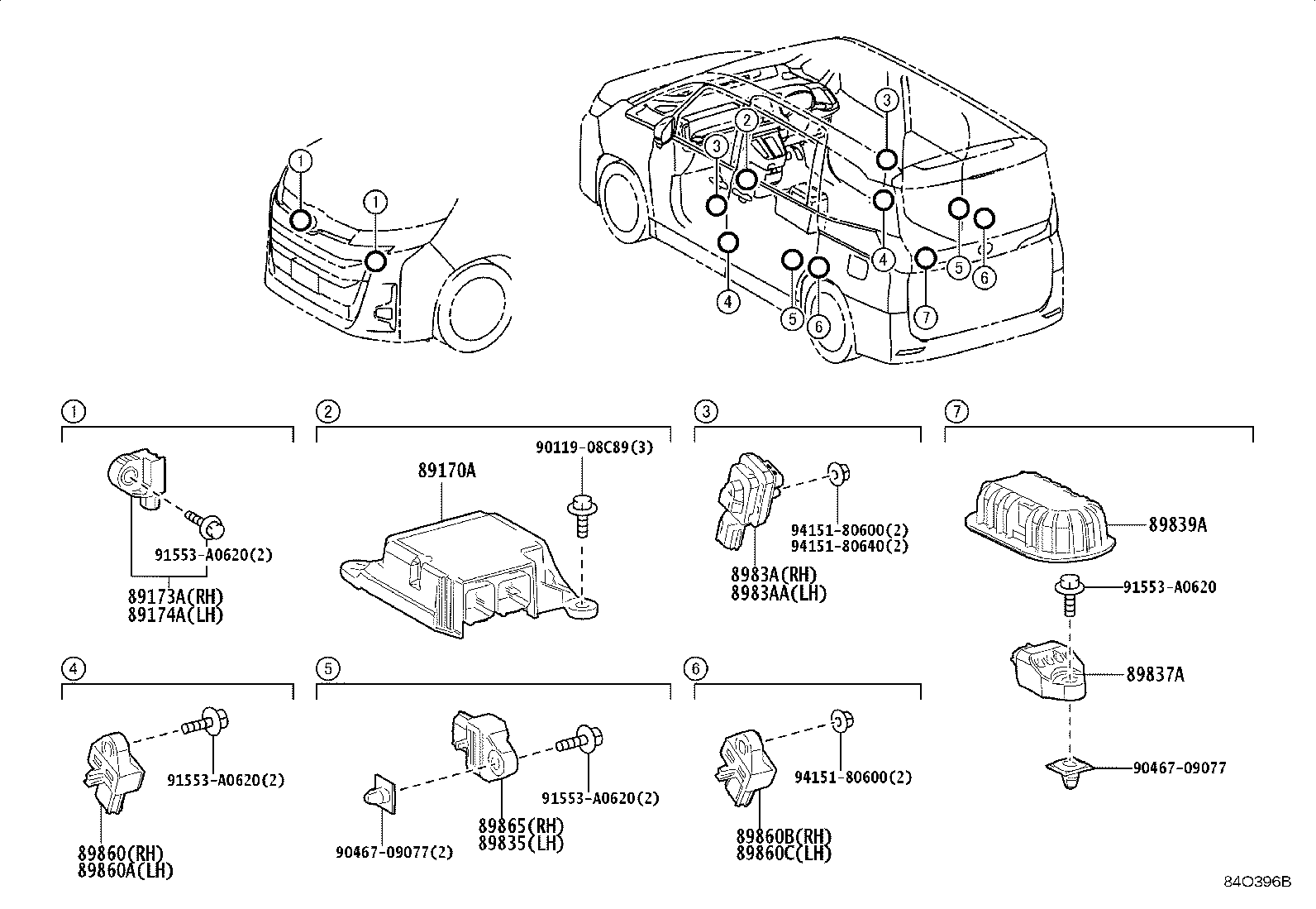 89170-28490 COMPUTER ASSY, AIR BAG product image
