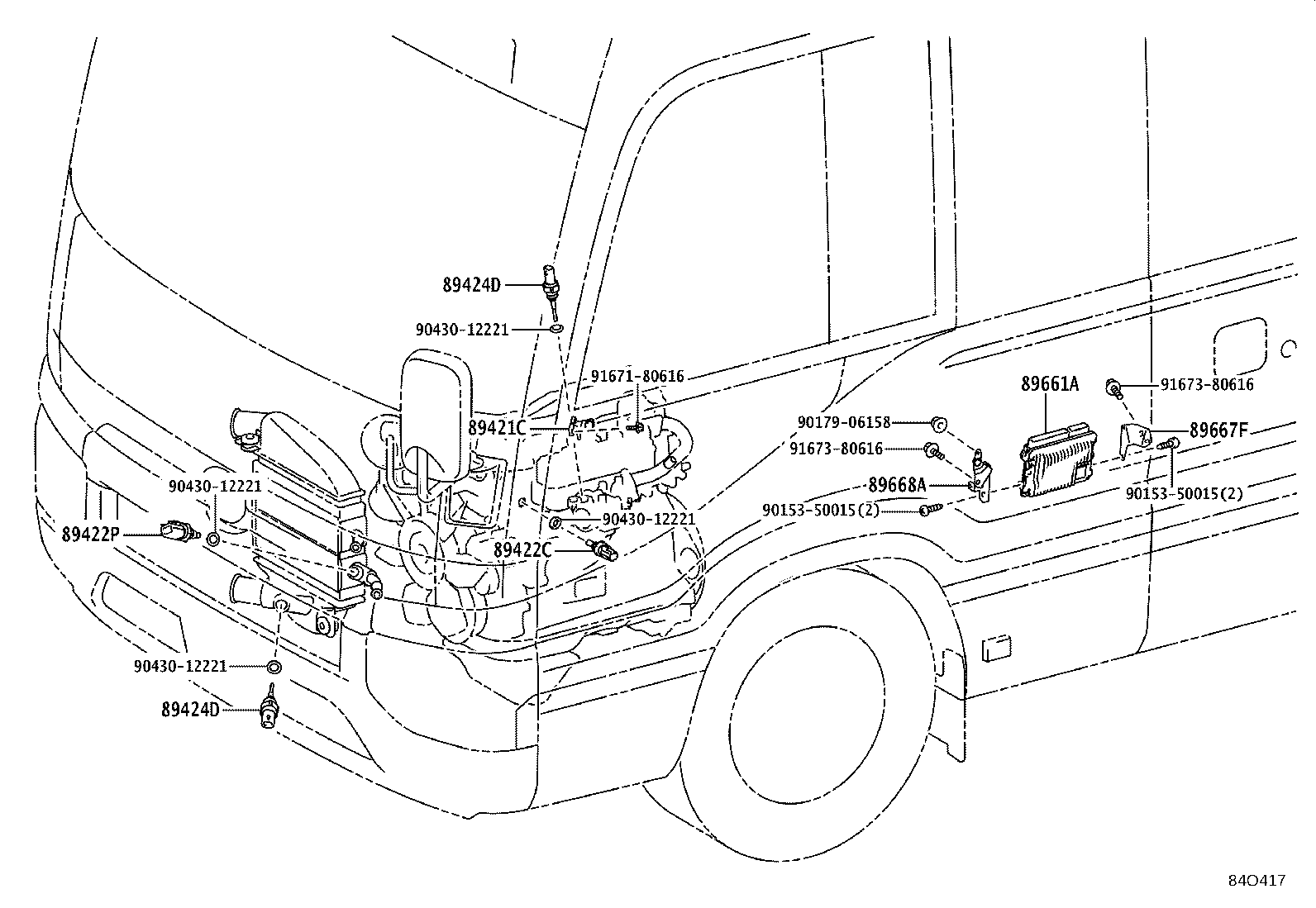 89661-36780 COMPUTER, ENGINE CONTROL product image
