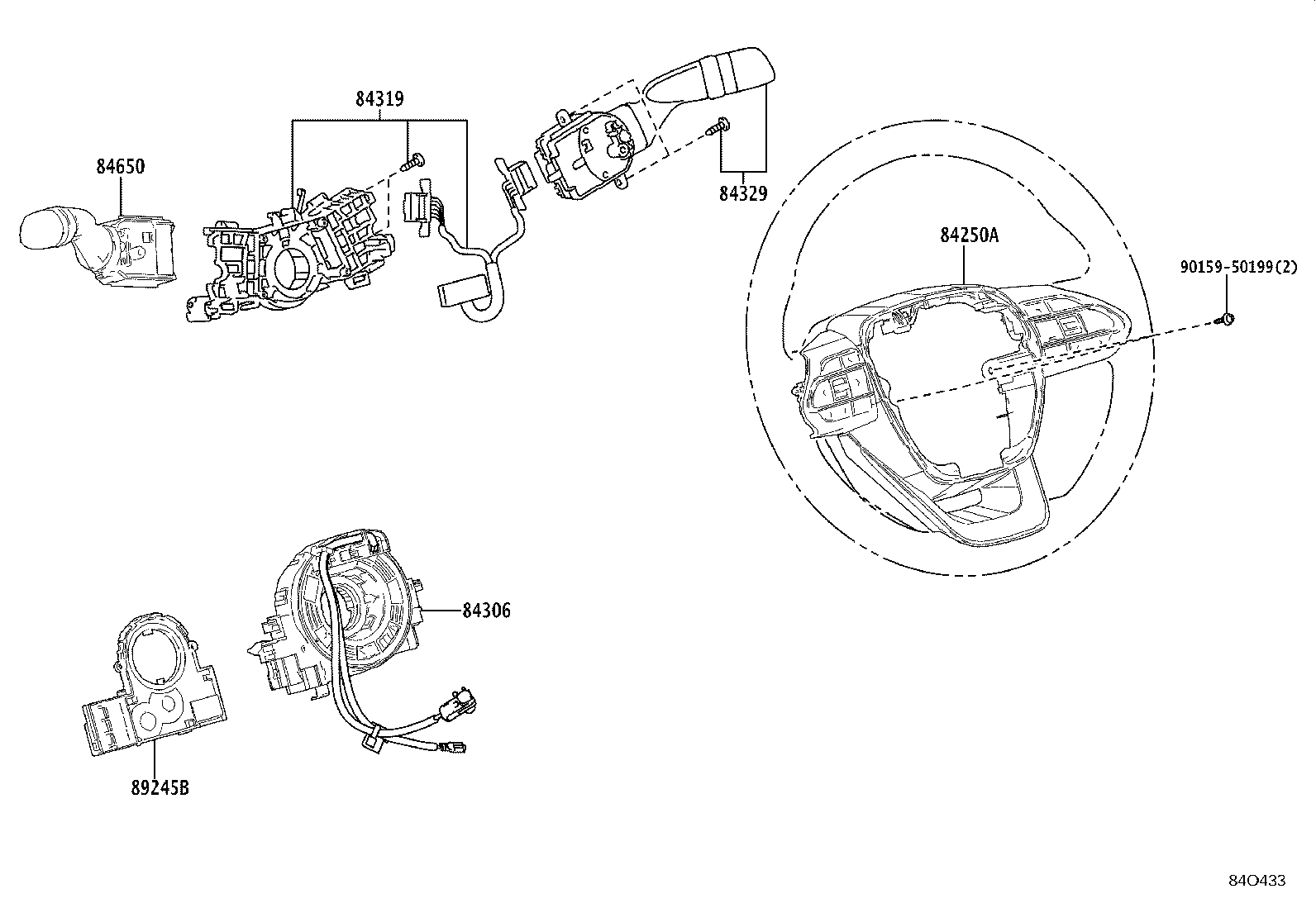 84152-28060 SWITCH, HEADLAMP LEVELING product image