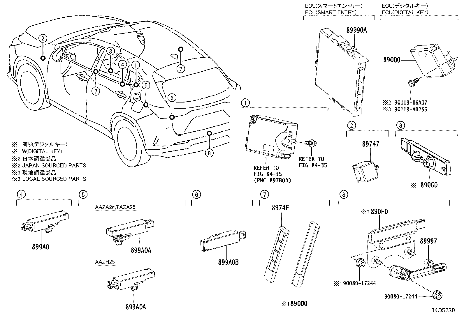 Toyota 899H0-F6040 COMPUTER ASSY, SMART KEY