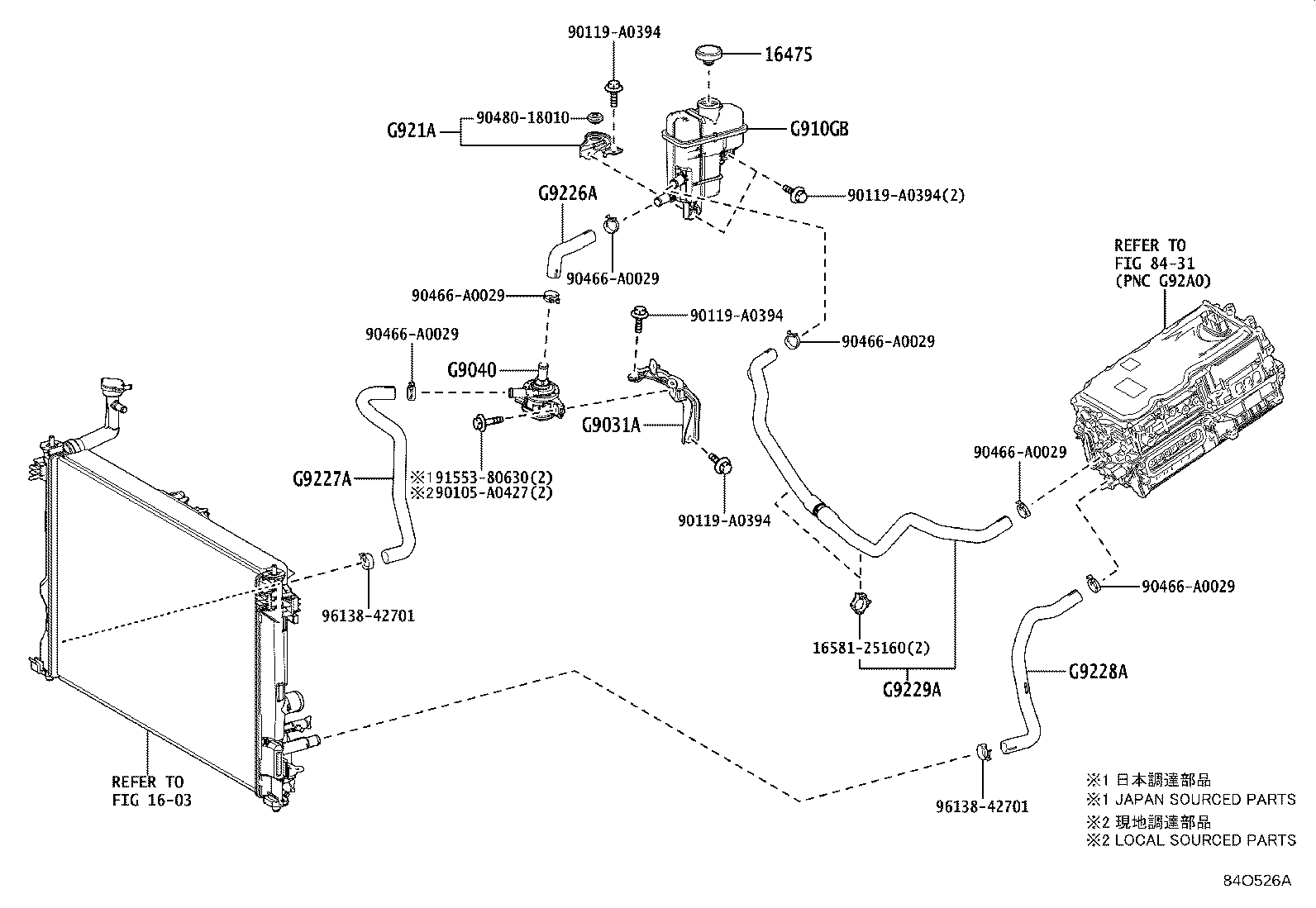 Toyota G9141-F6010 BRACKET SUB-ASSY, HV WATER PUMP