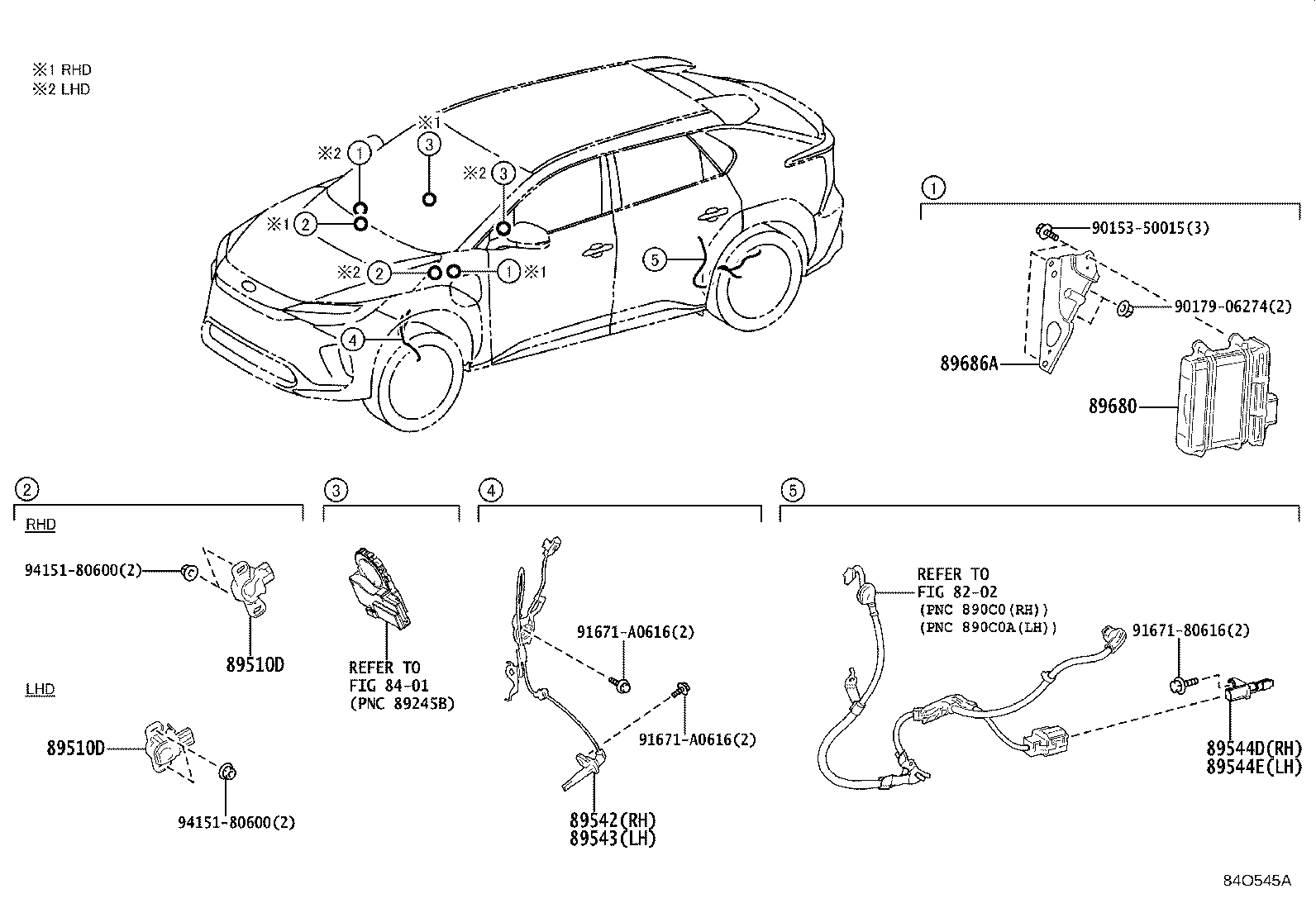 89542-42110 SENSOR, SPEED, FRONT RH product image