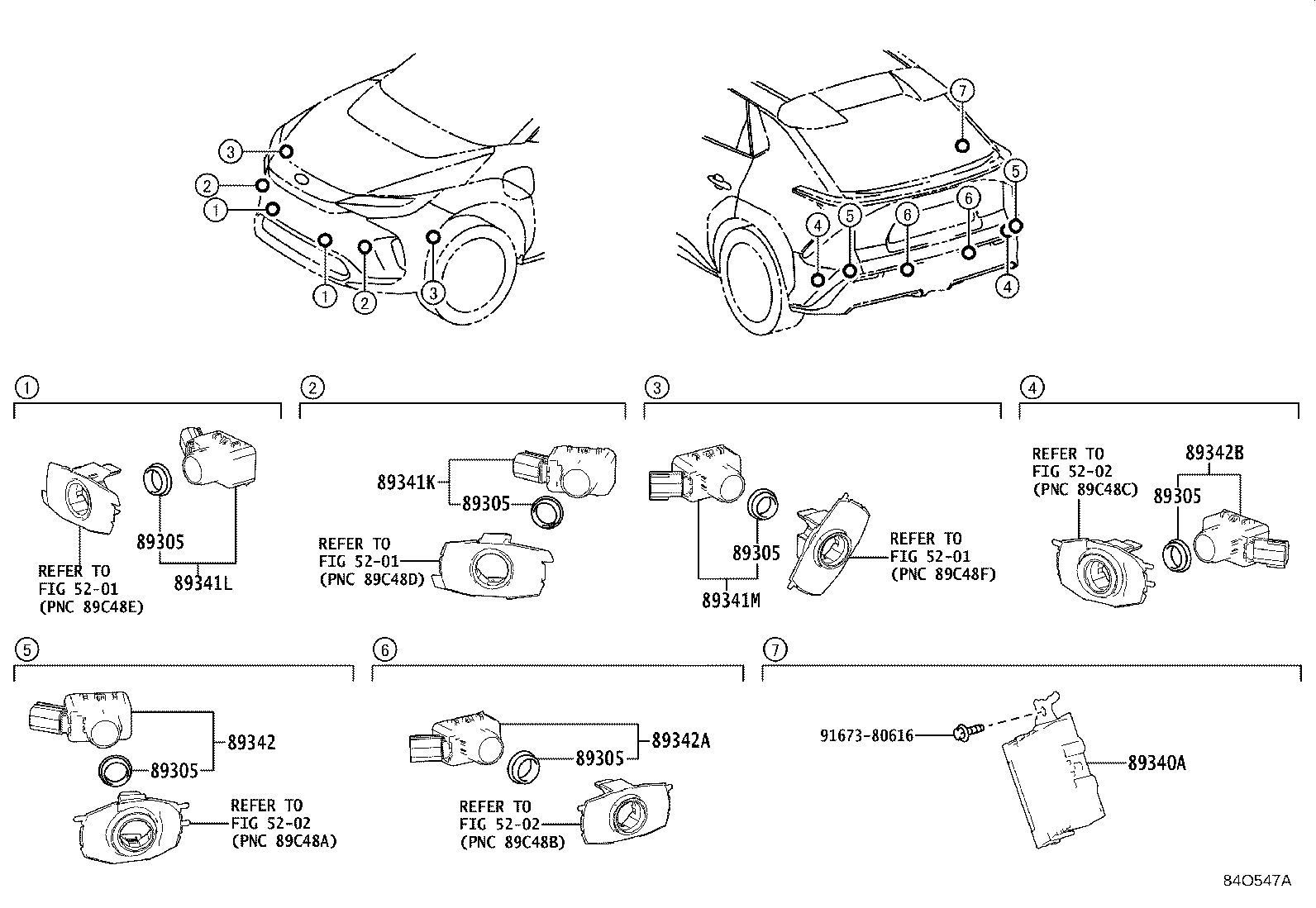 Toyota 89341-K0060-J4 SENSOR, ULTRASONIC, FRONT CORNER