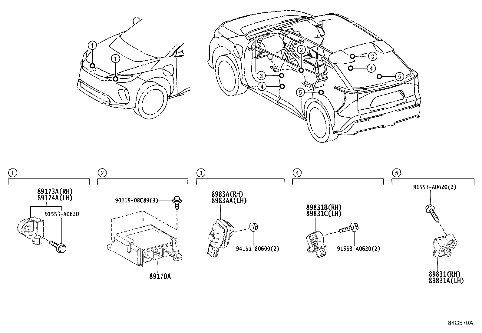 89170-42F80 COMPUTER ASSY, AIR BAG product image
