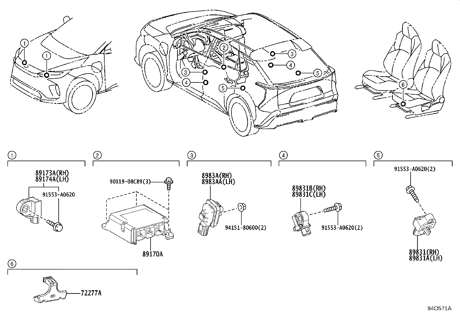 89170-42B60 COMPUTER ASSY, AIR BAG product image