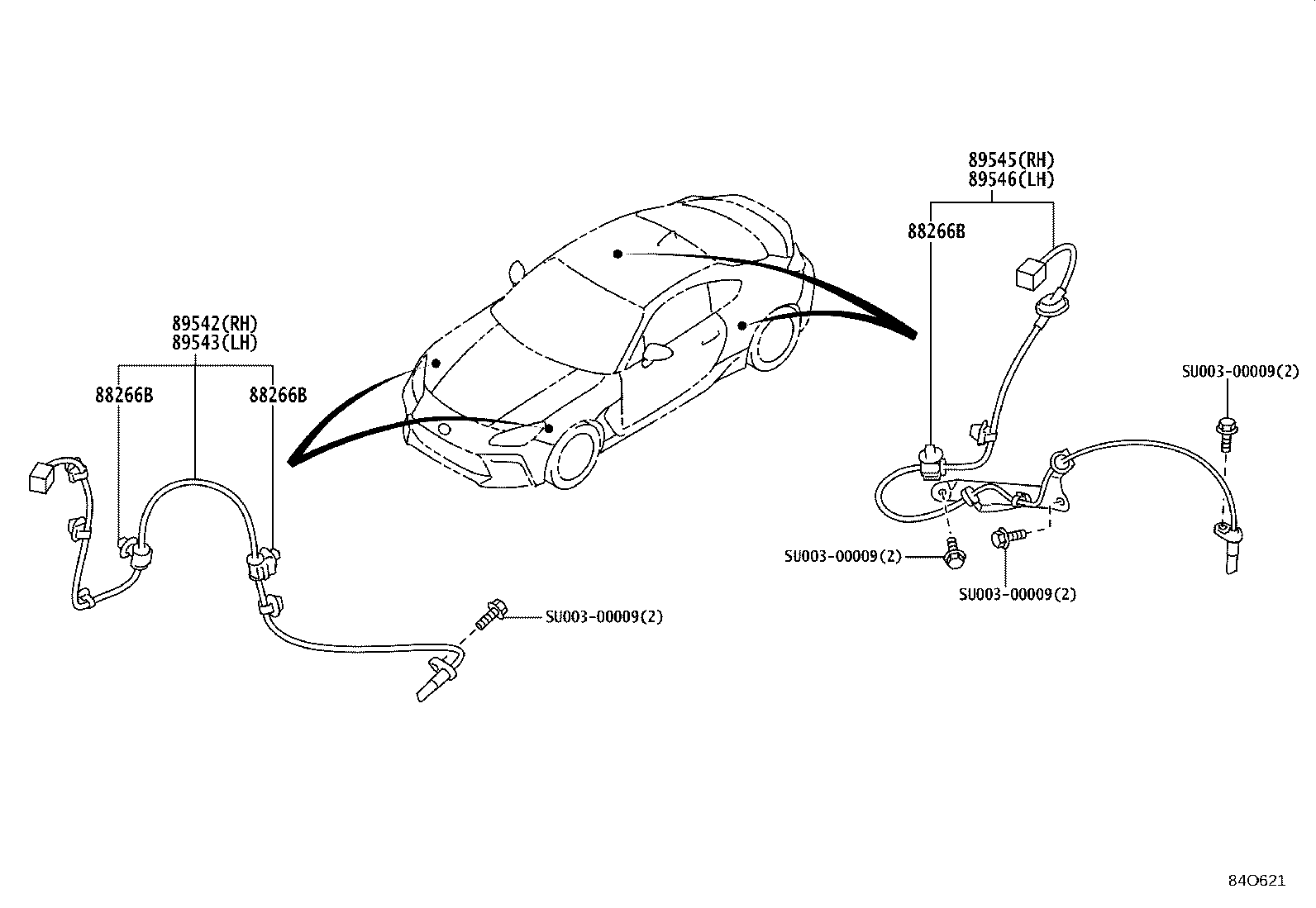 SU003-08841 SENSOR, SPEED, REAR RH product image