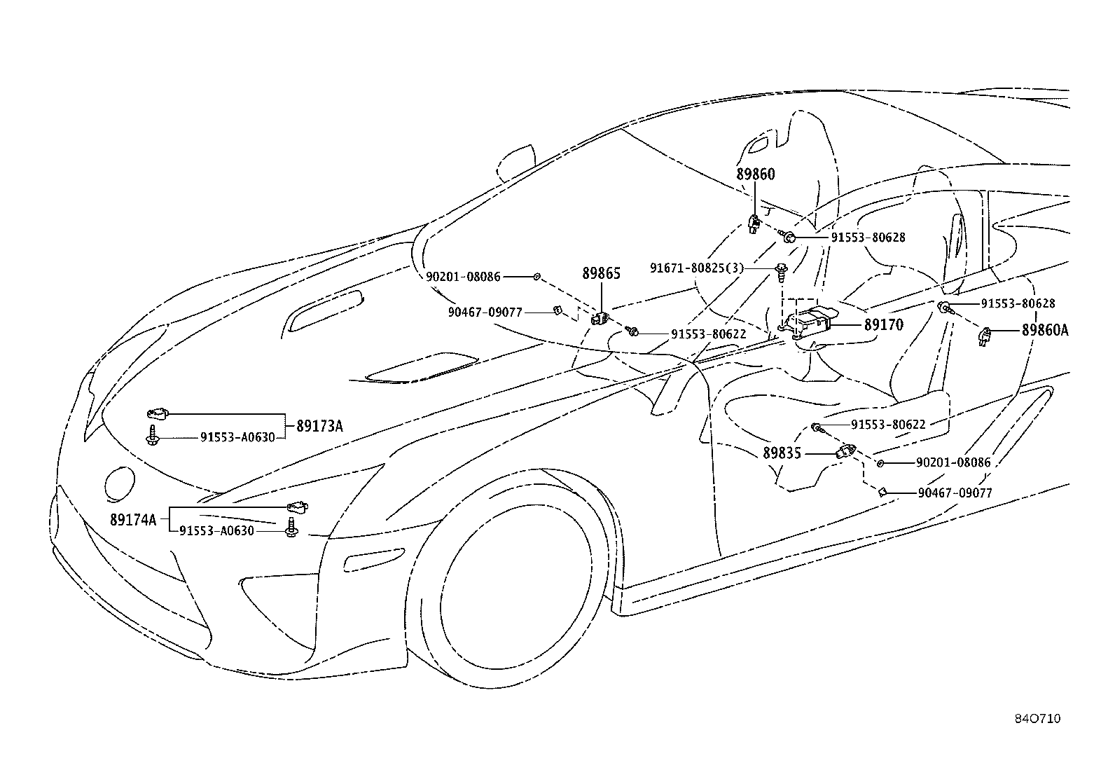 89173-79045 SENSOR, AIR BAG, FRONT RH product image