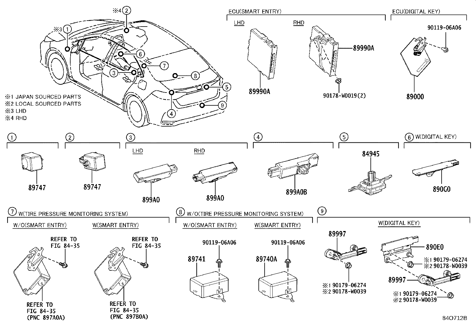 89741-02440 RECEIVER, DOOR CONTROL product image