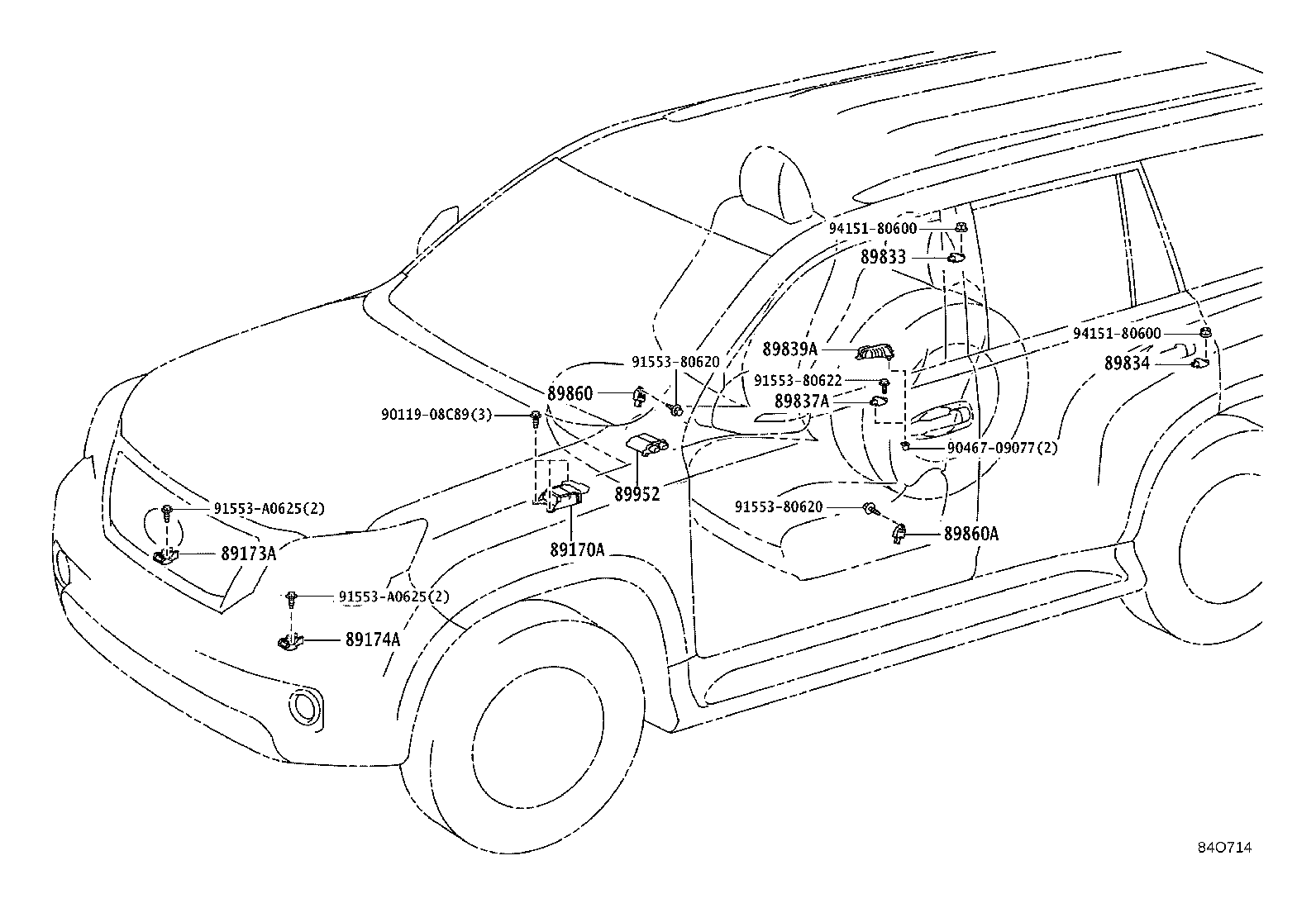 89170-60590 COMPUTER ASSY, AIR BAG product image
