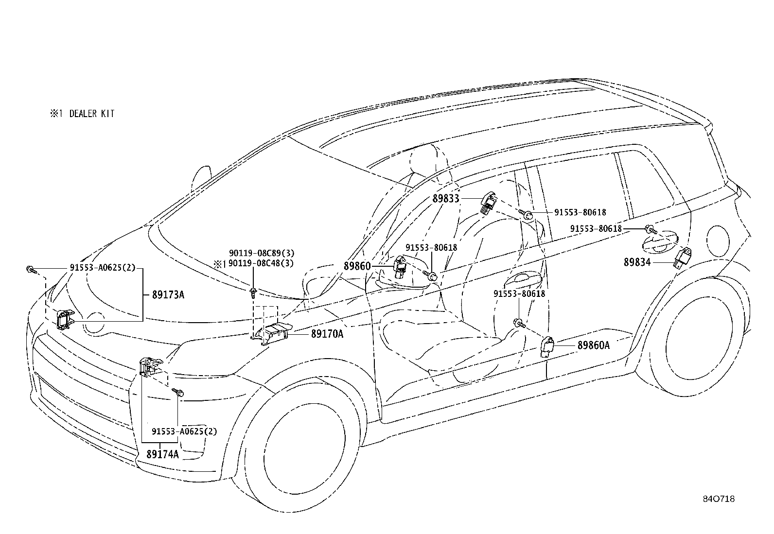 89170-52K60 SENSOR ASSY, AIR BAG product image