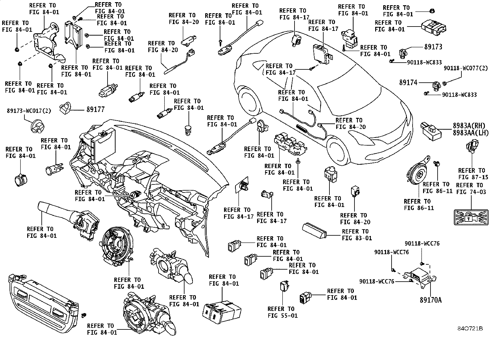 89173-WC011 SENSOR, AIR BAG, FRONT product image